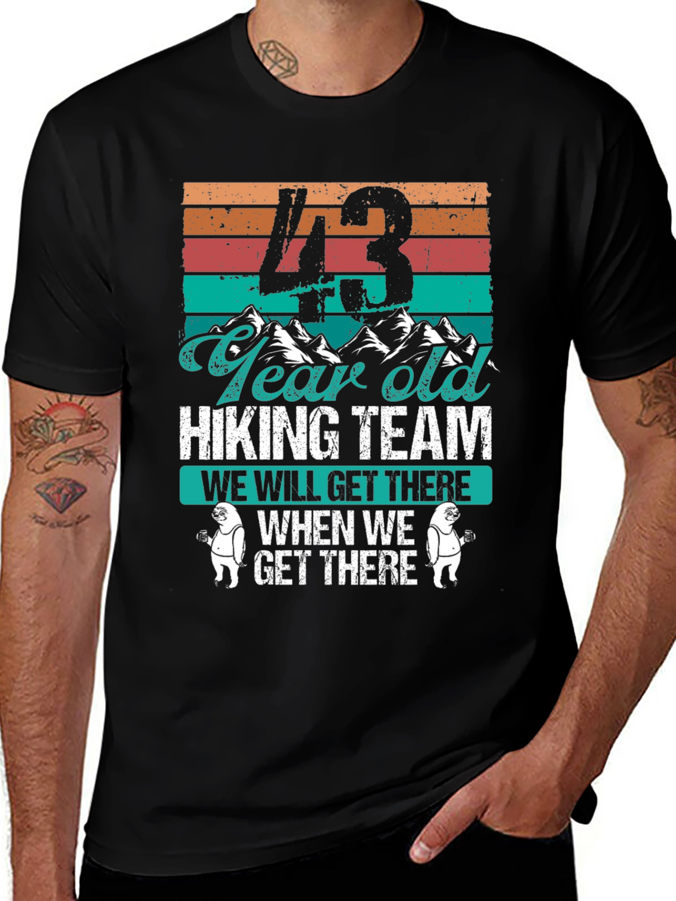 Variant 6 of 43 Year Old Hiking Team Graphic T-Shirt