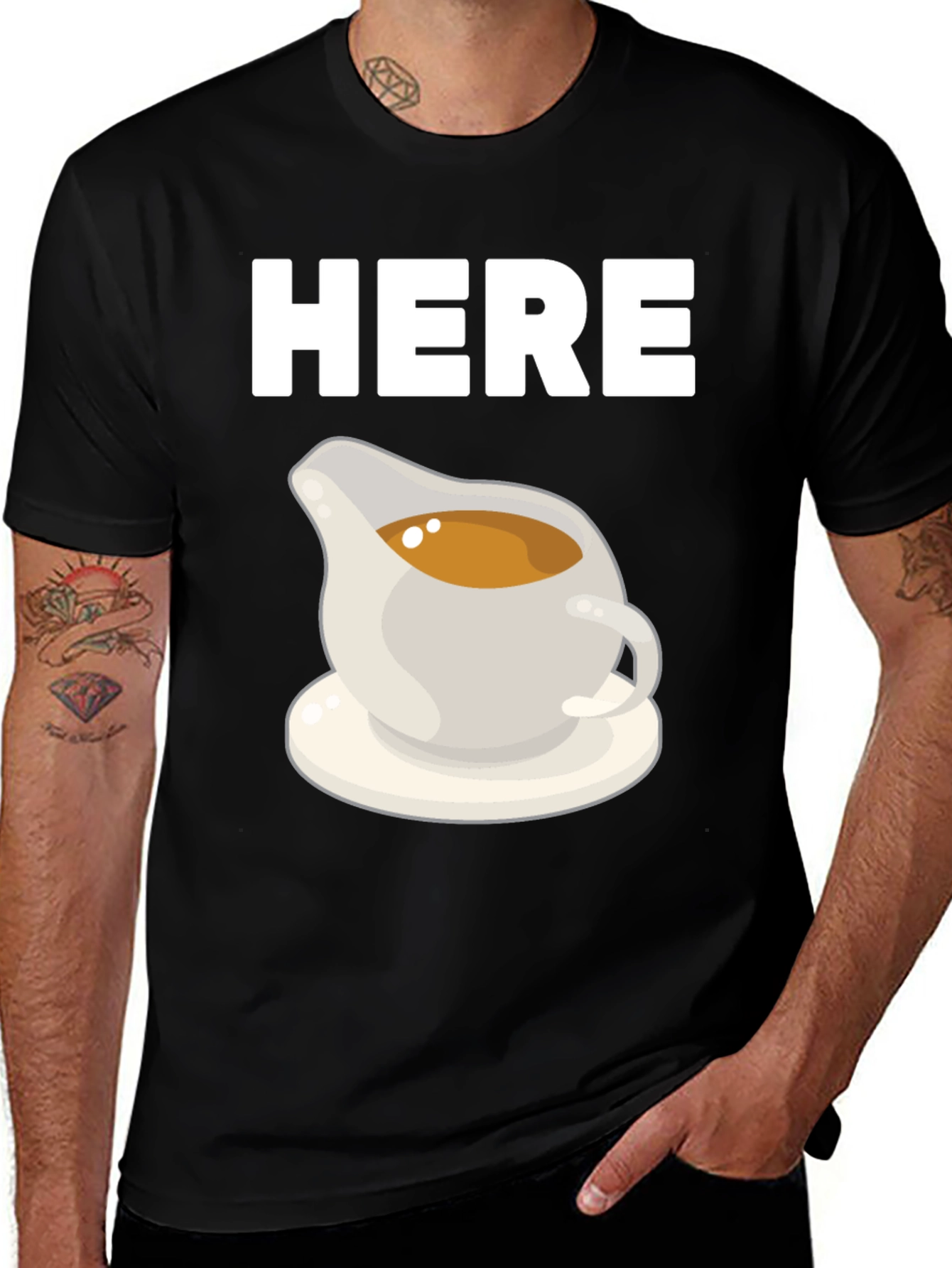 Here For The Gravy T-Shirt - Funny Thanksgiving Tee