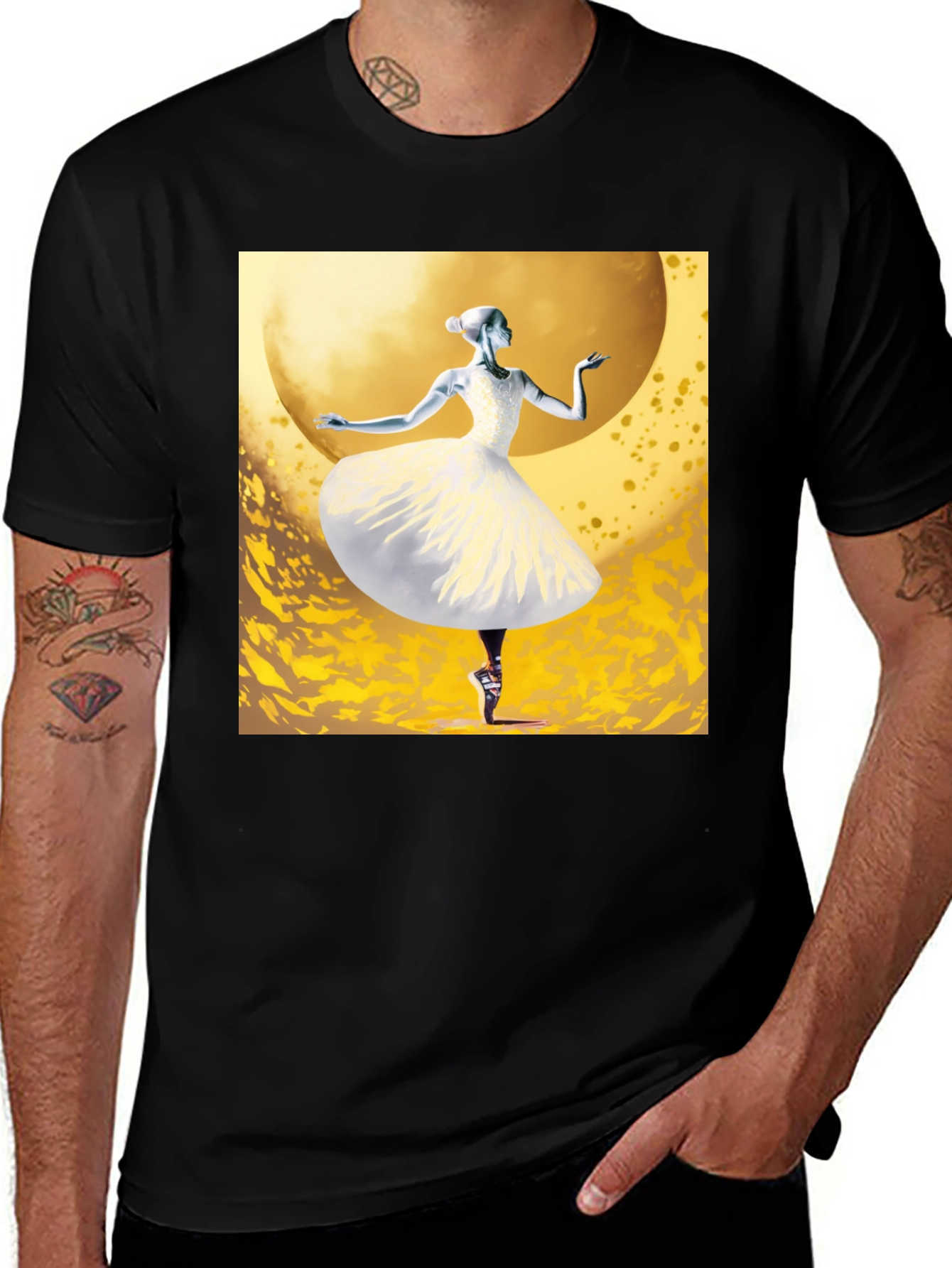 Variant 24 of Ballerina Graphic Tee - Unique Dance Design