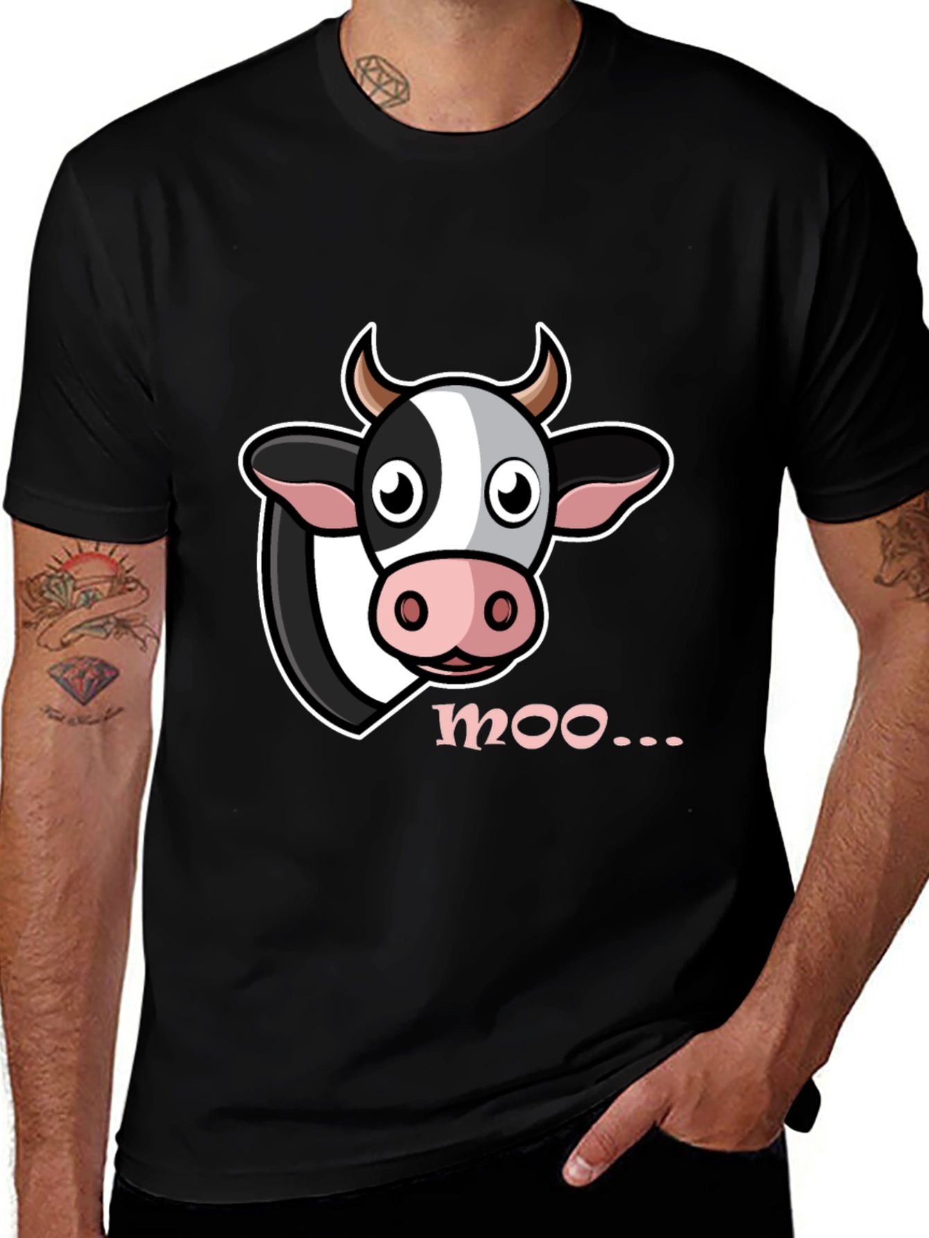 Variant 22 of Cow Moo T-Shirt - Funny Animal Graphic Tee