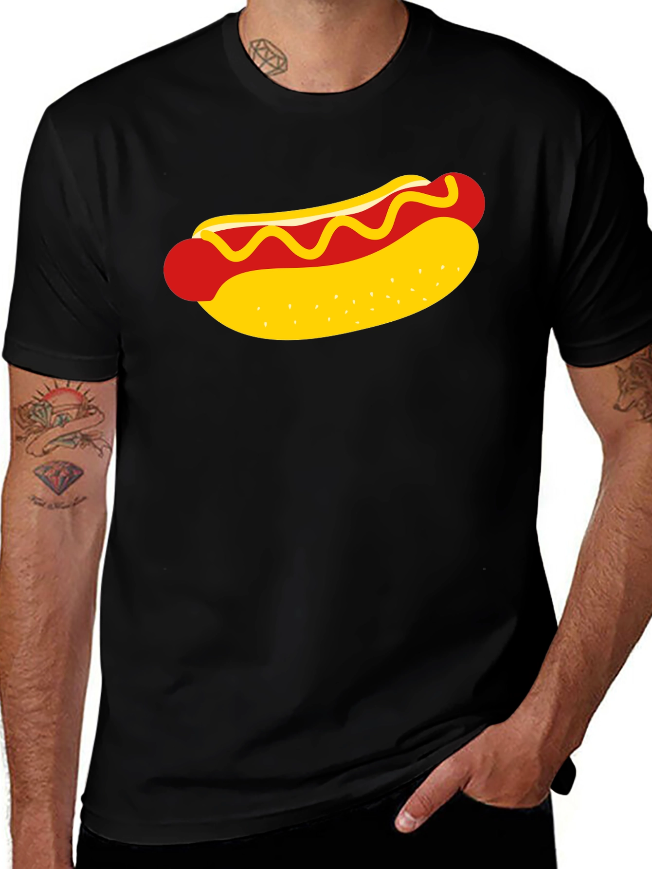 Variant 4 of Hot Dog Graphic Tee - Classic Foodie T-Shirt
