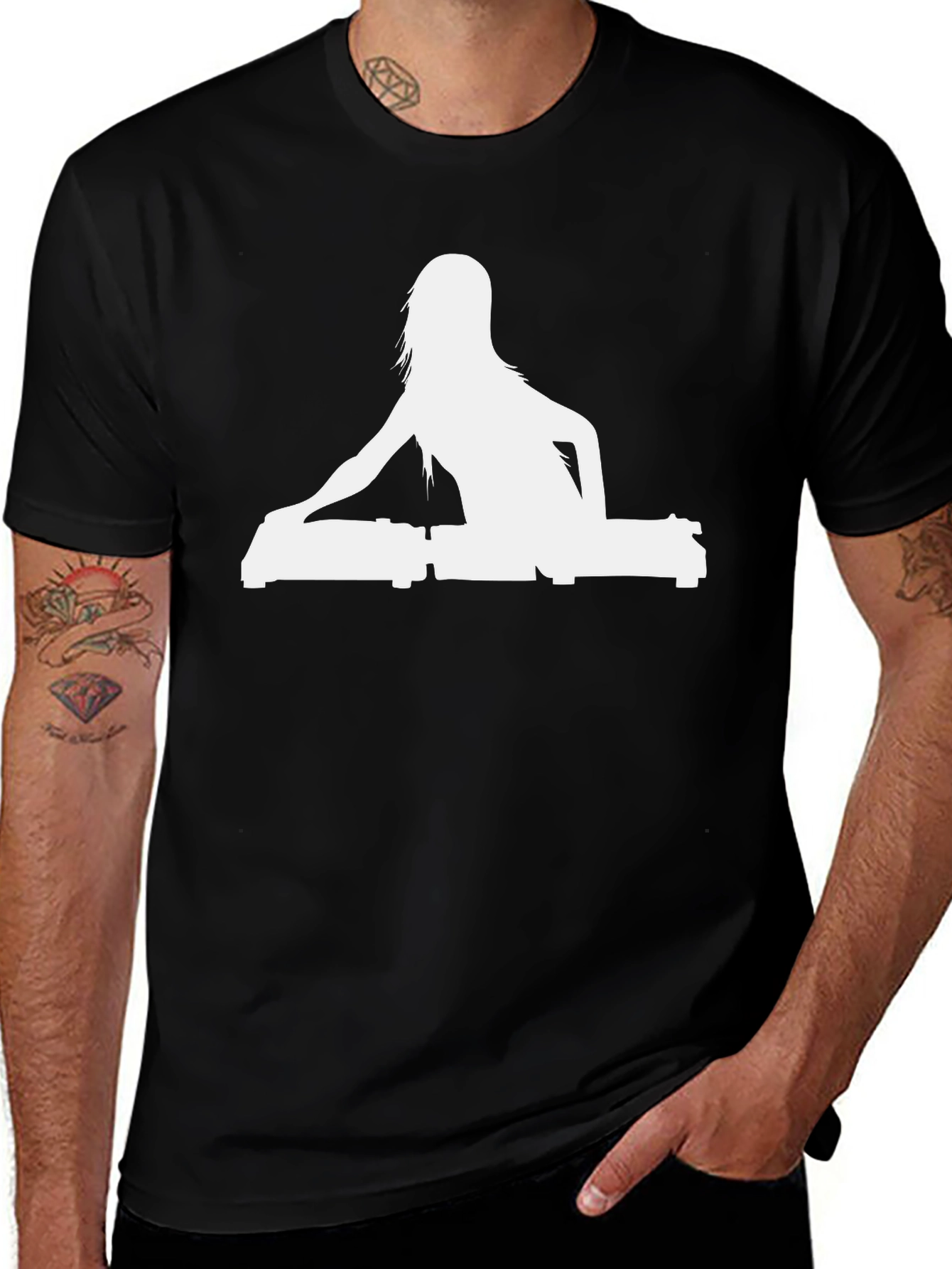 DJ Girl Graphic Tee - Black T-Shirt