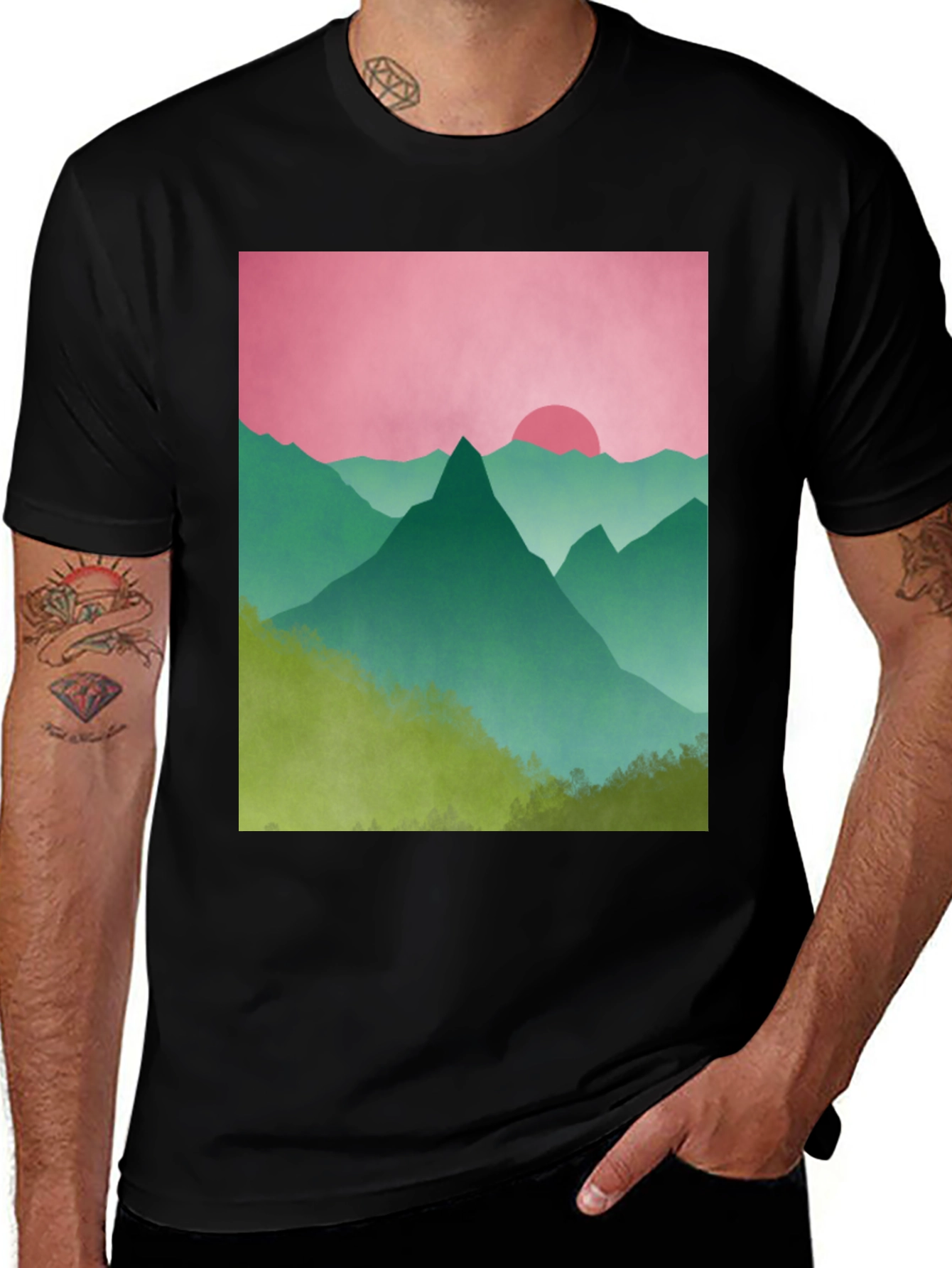 Variant 4 of Sunset Mountain Graphic Tee