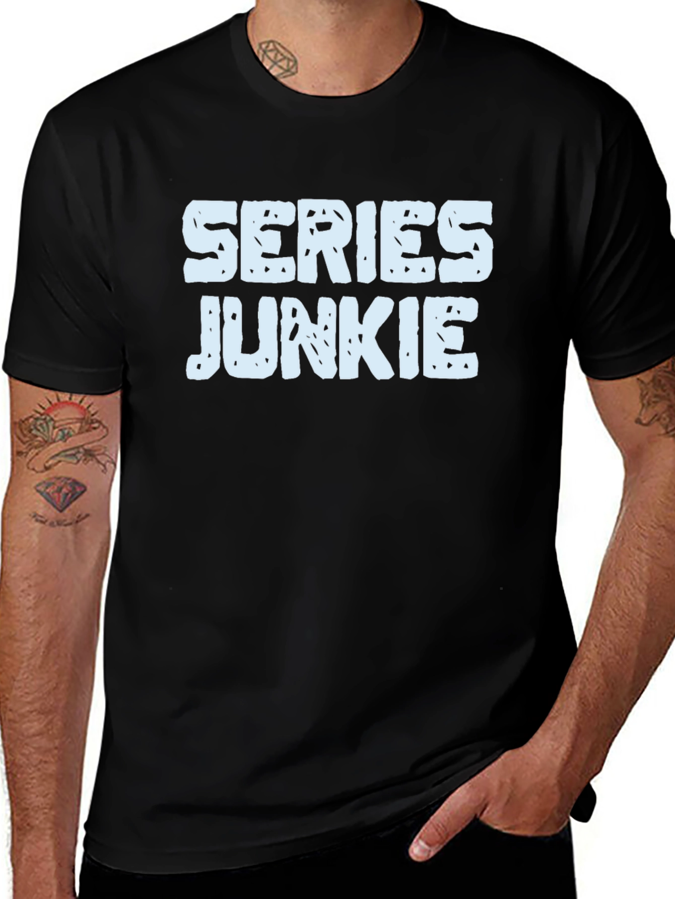 Series Junkie Graphic Tee - Black Cotton T-Shirt