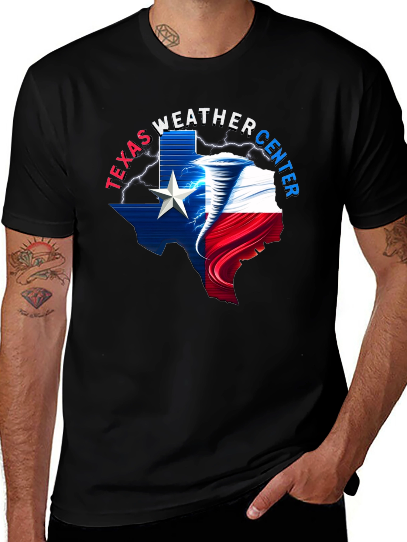 Variant 29 of Texas Weather Center Tornado Graphic Tee