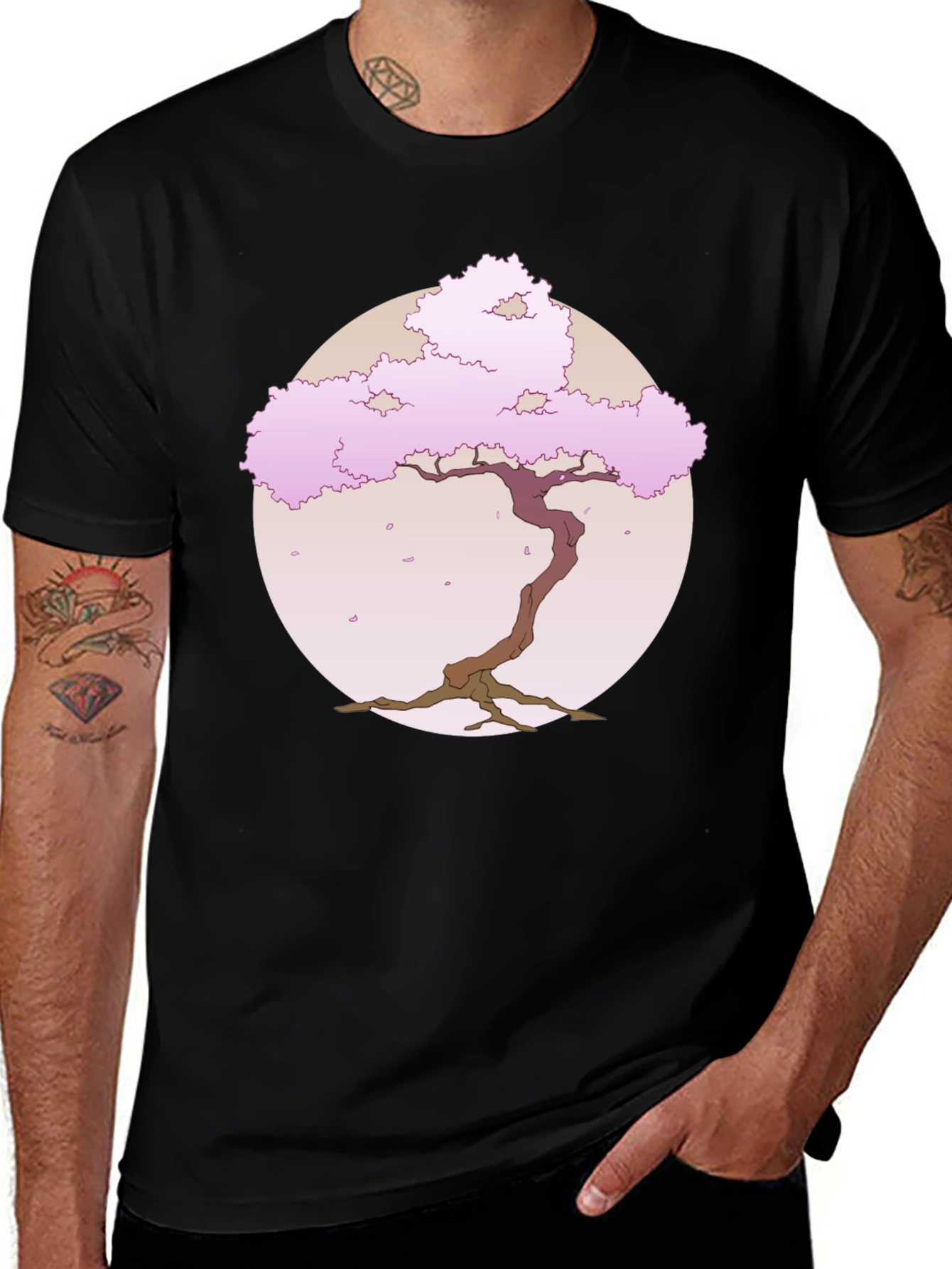 Variant 13 of Sakura Tree Graphic Tee - Classic Comfort