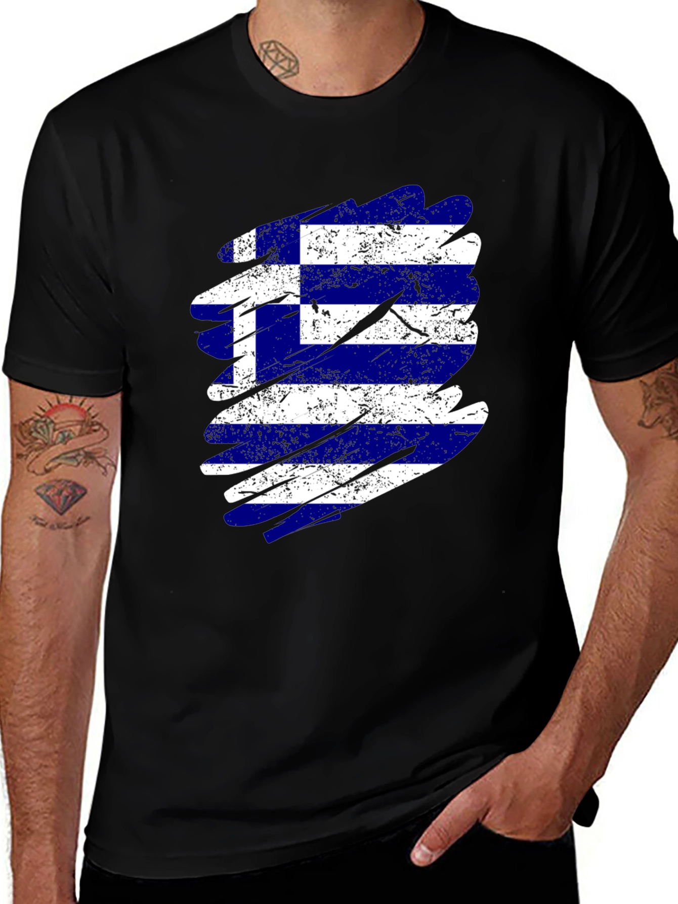 Distressed Greek Flag T-Shirt