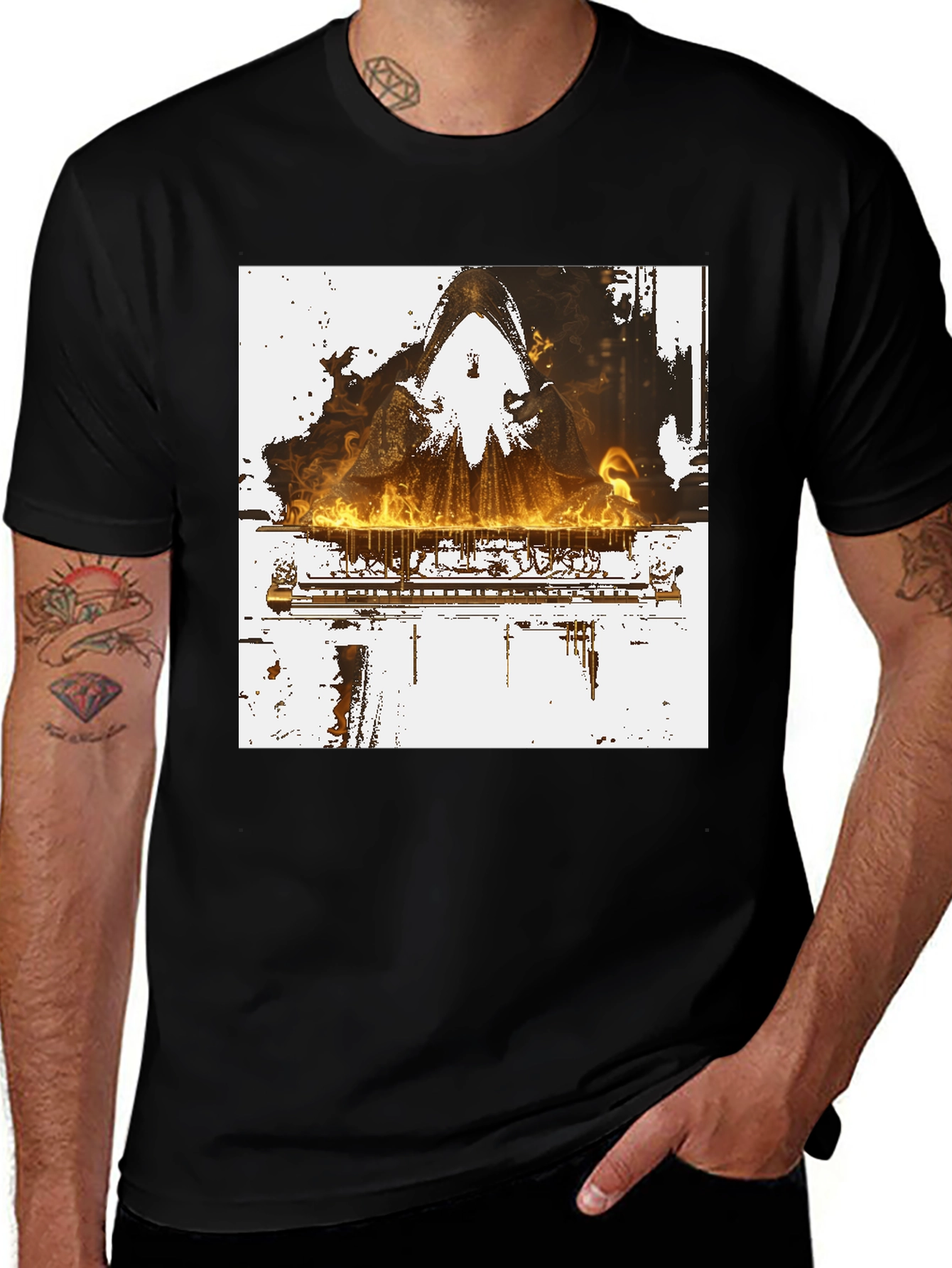 Variant 10 of Piano on Fire Graphic Tee