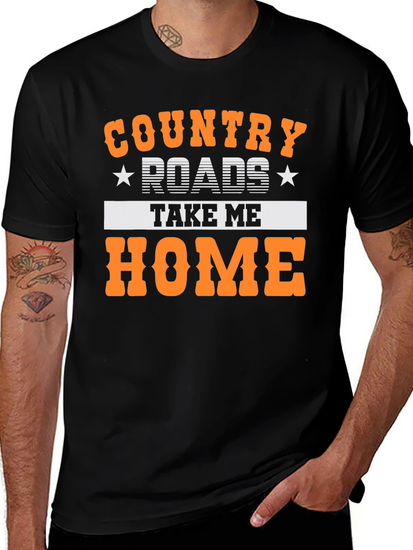 Black Country Roads Take Me Home T-Shirt main image