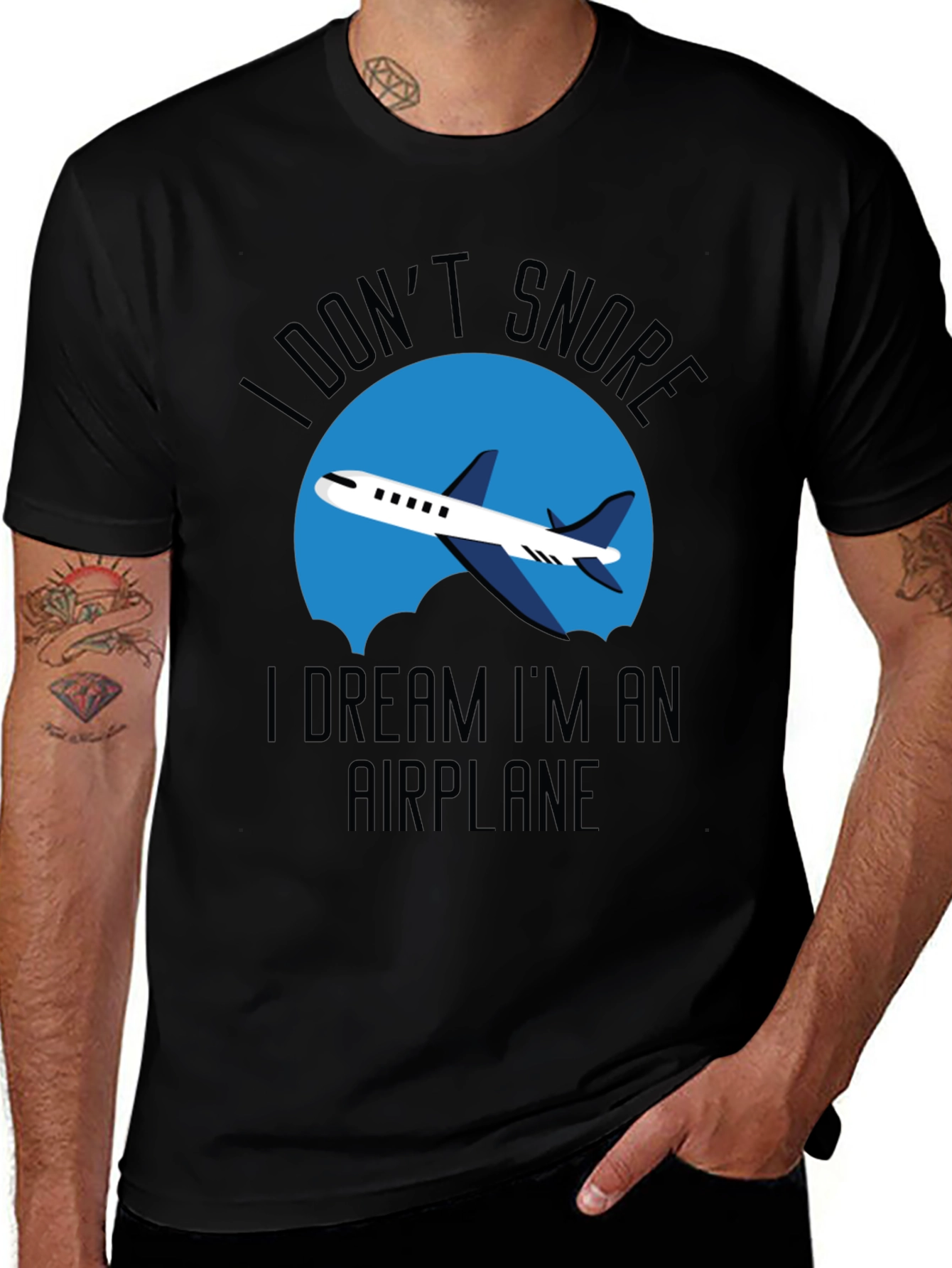 Variant 17 of I Don't Snore Airplane Graphic T-Shirt