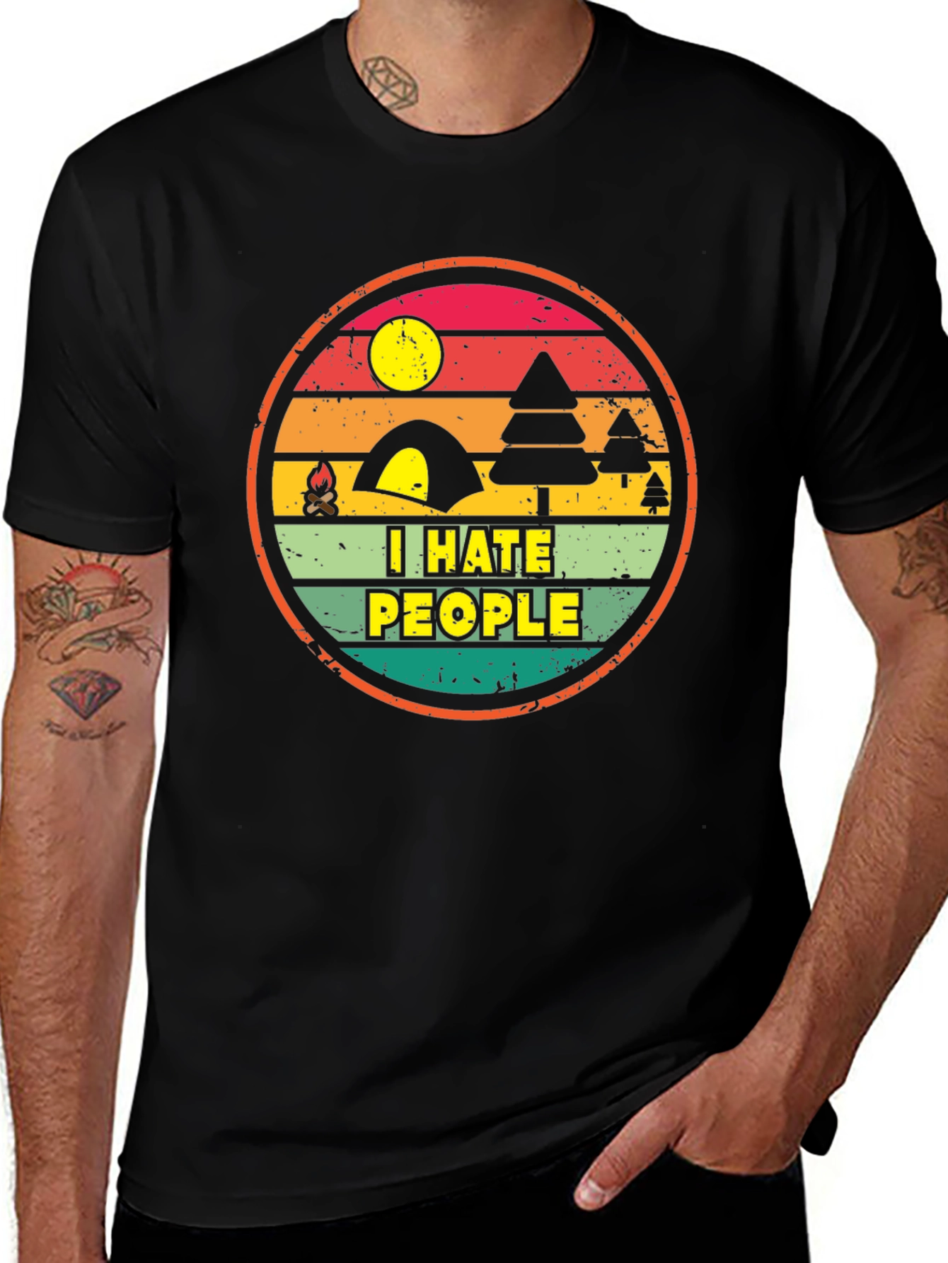 Variant 14 of I Hate People Camping T-Shirt