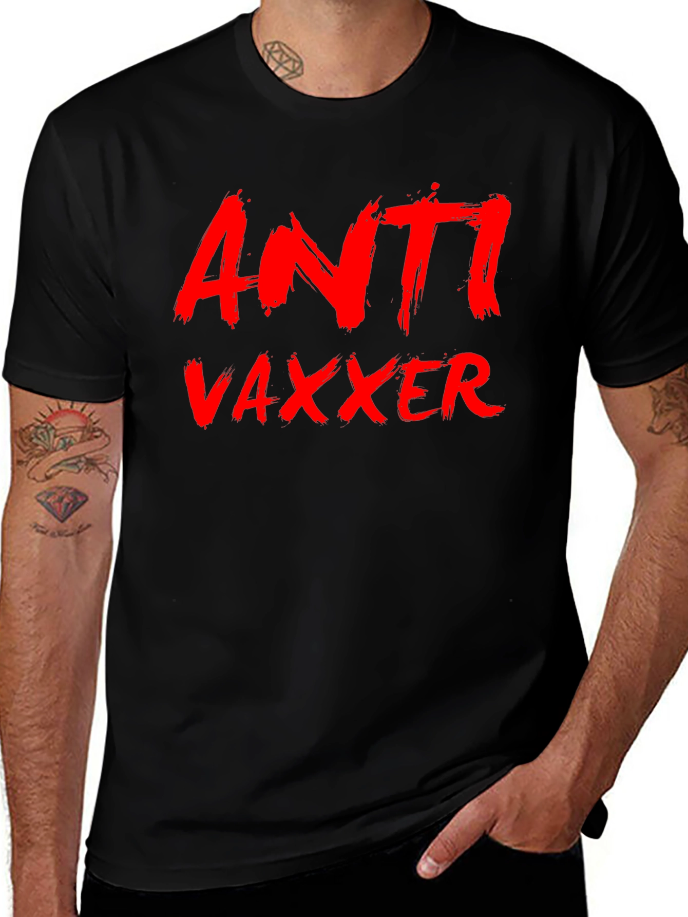 Anti Vaxxer Graphic Tee - Bold Statement Shirt