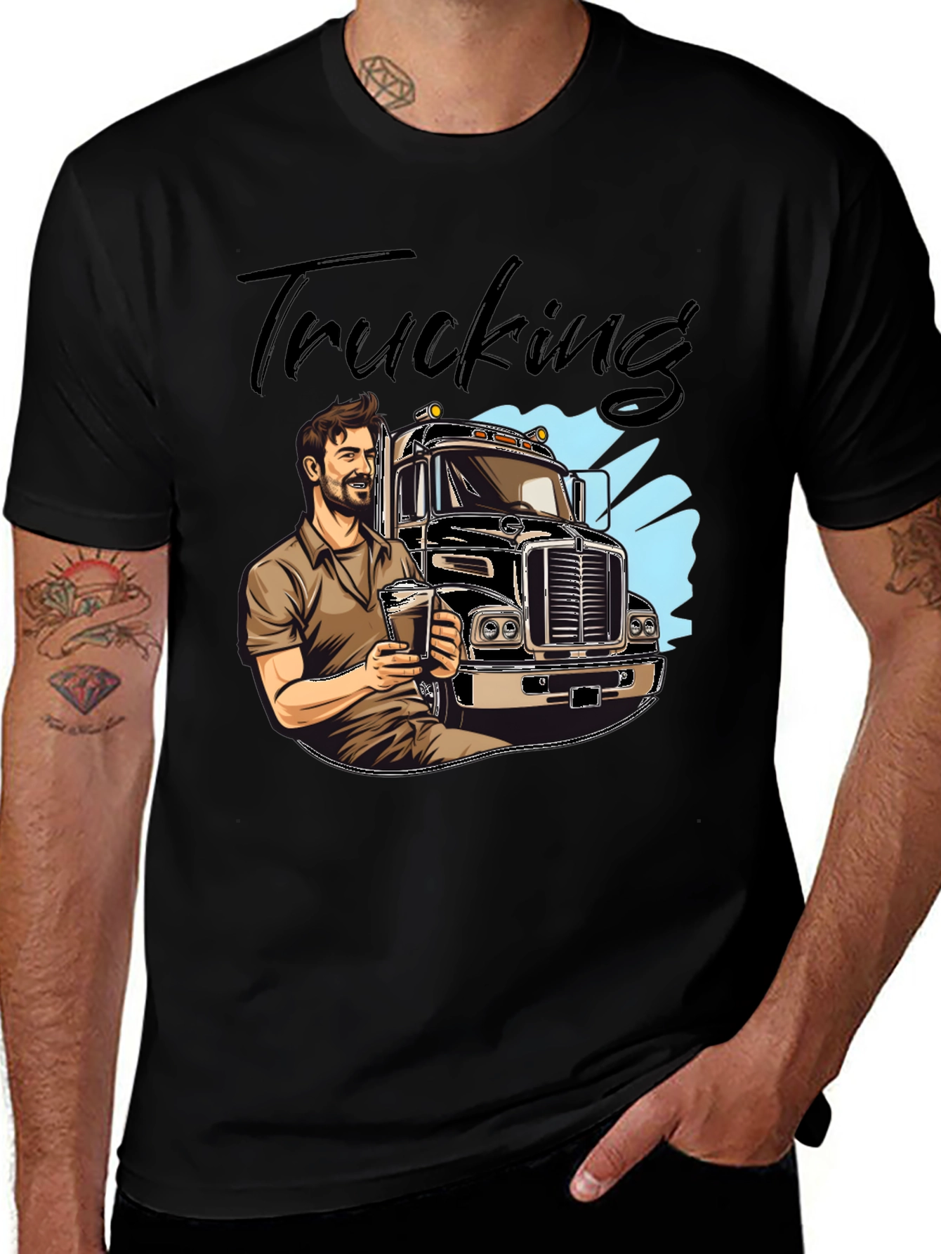 Variant 5 of Trucking T-Shirt - Trucker Design