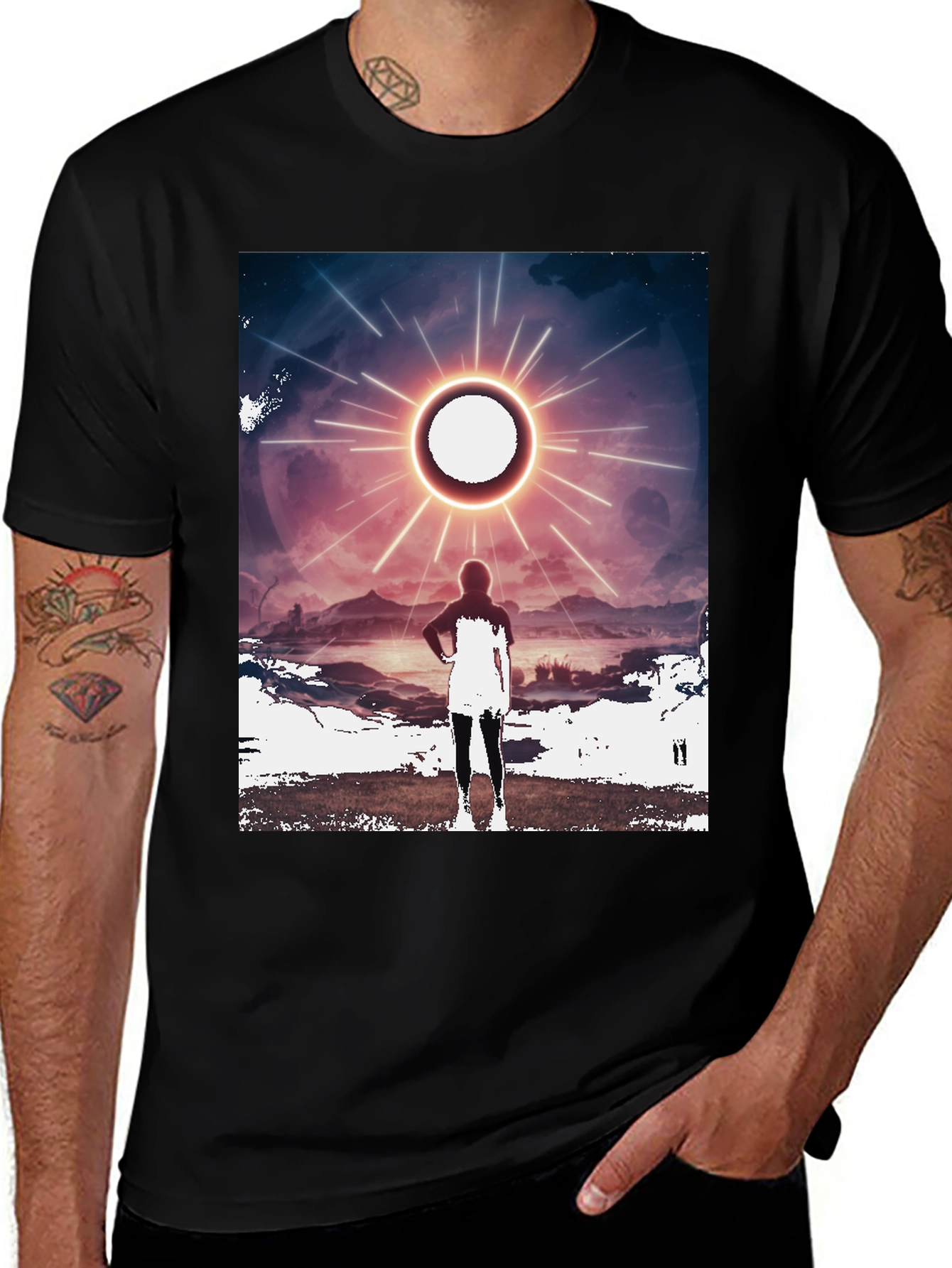 Variant 14 of Solar Eclipse Graphic Print Tee