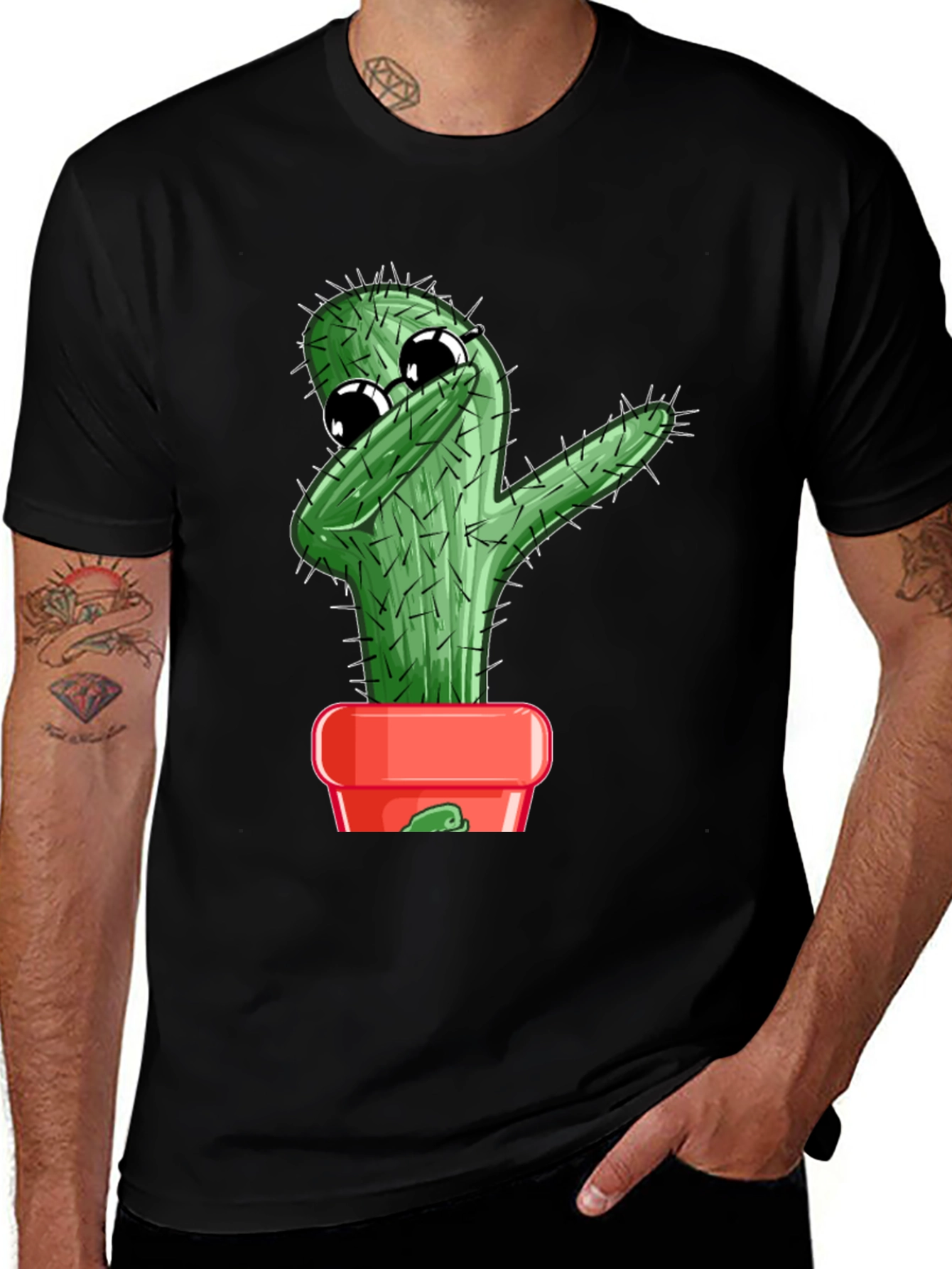 Variant 26 of Dabbing Cactus Graphic T-Shirt