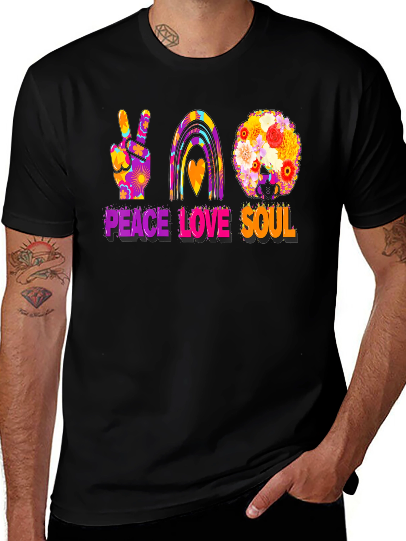 Variant 23 of Peace Love Soul Graphic T-Shirt