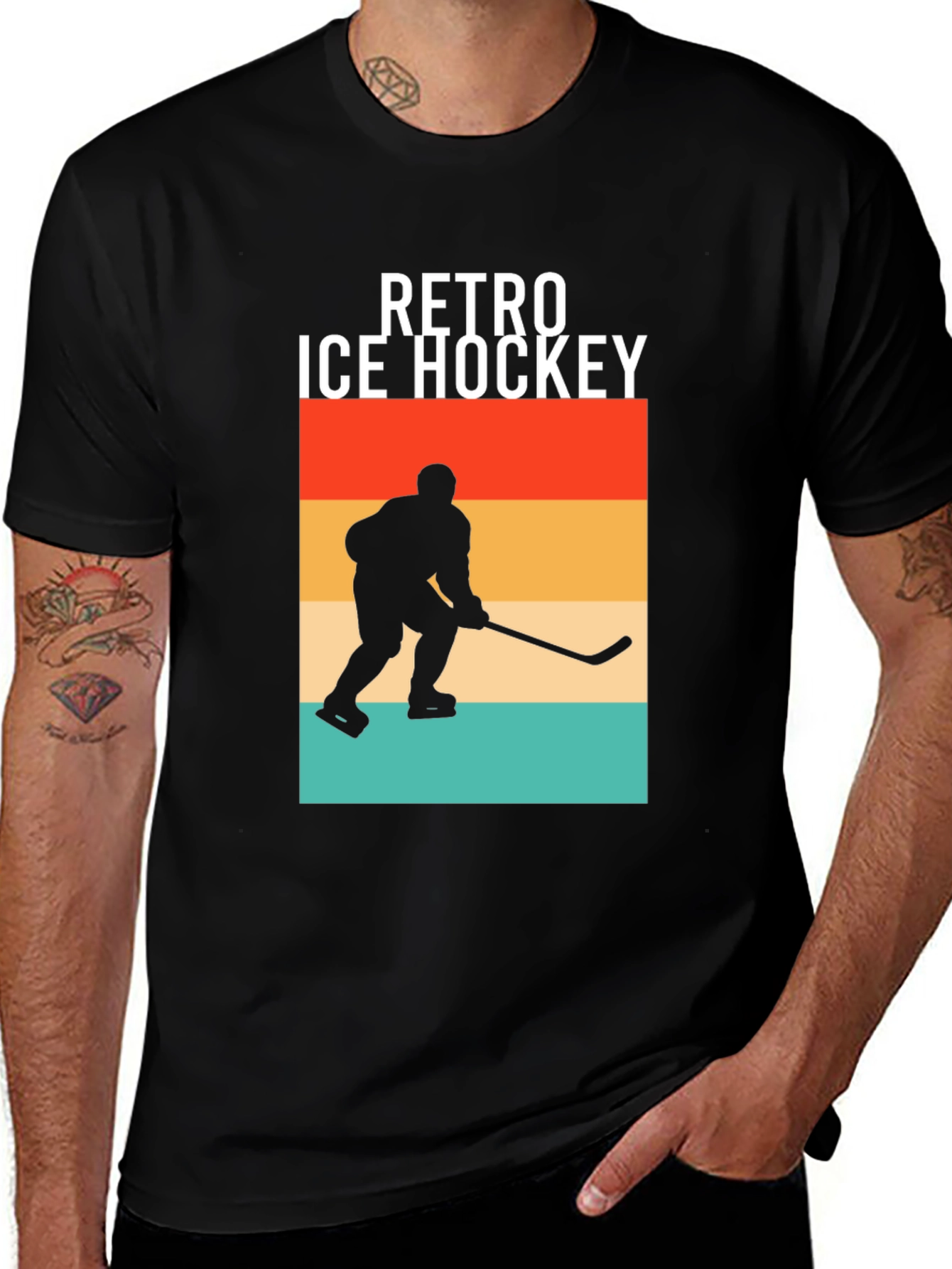 Variant 19 of Retro Ice Hockey T-Shirt - Vintage Style Tee