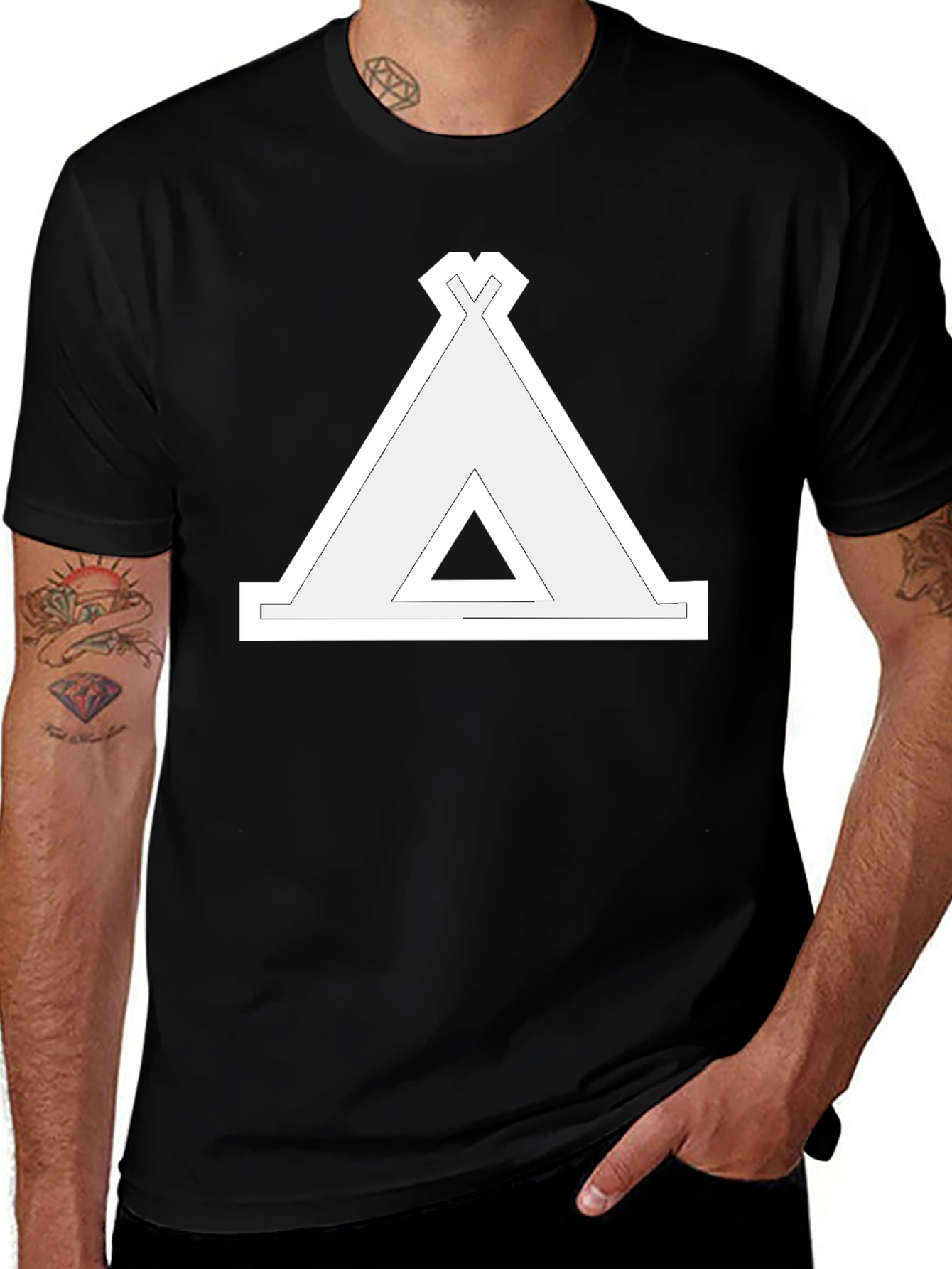 Variant 8 of Teepee Graphic Black T-Shirt