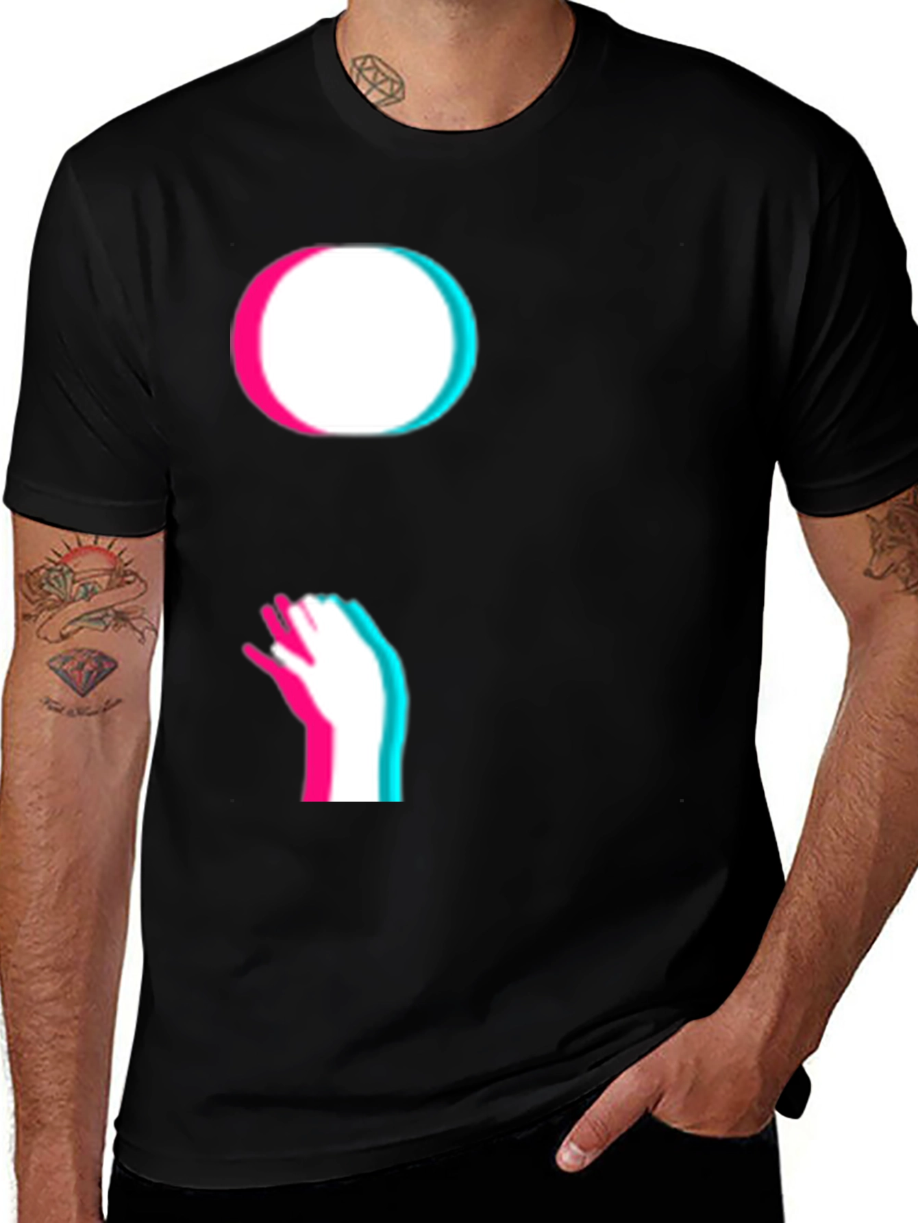 Trendy Graphic Tee - TikTok Hand Design