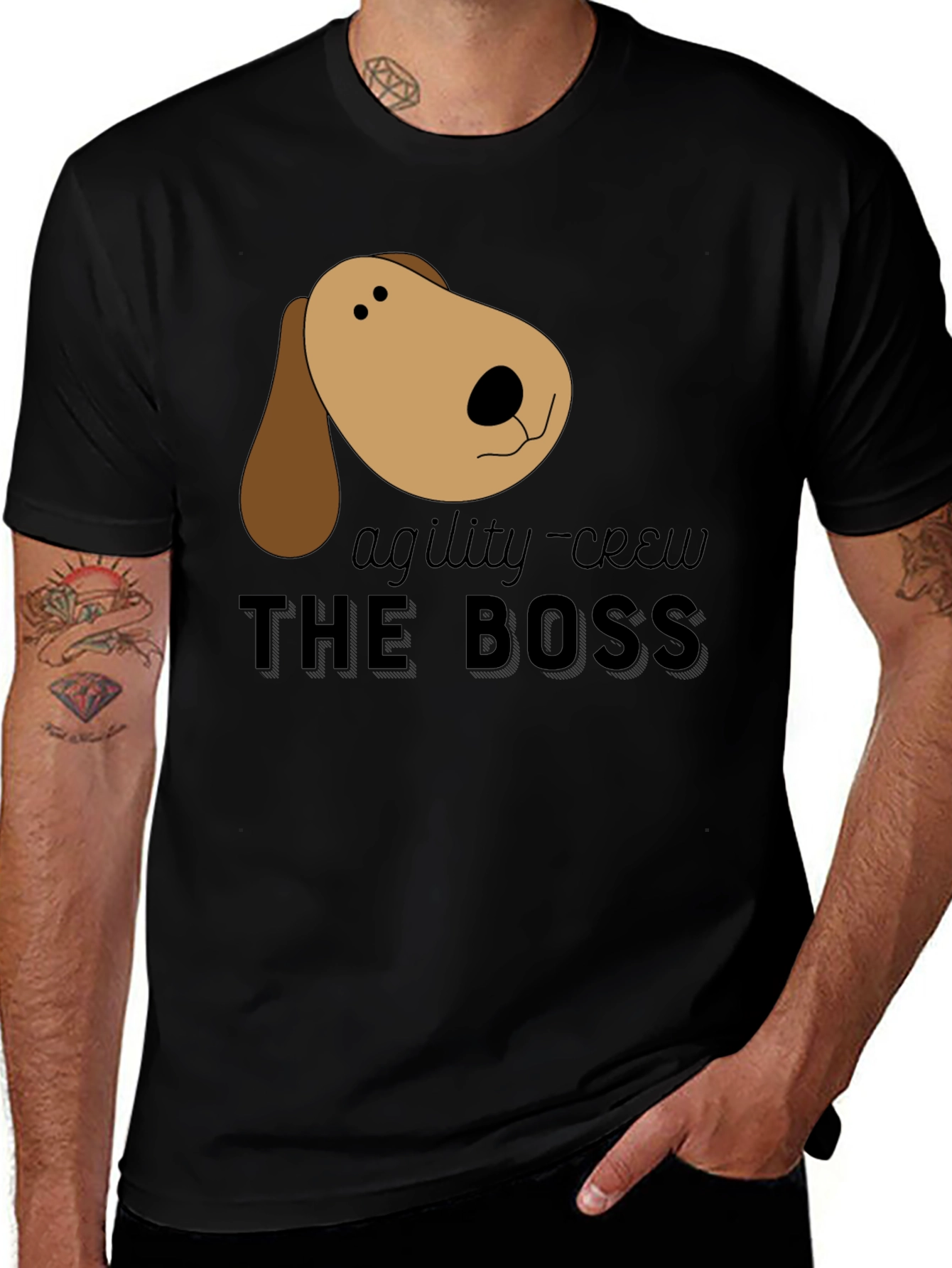 Variant 7 of Agility Crew Dog Boss Black T-Shirt
