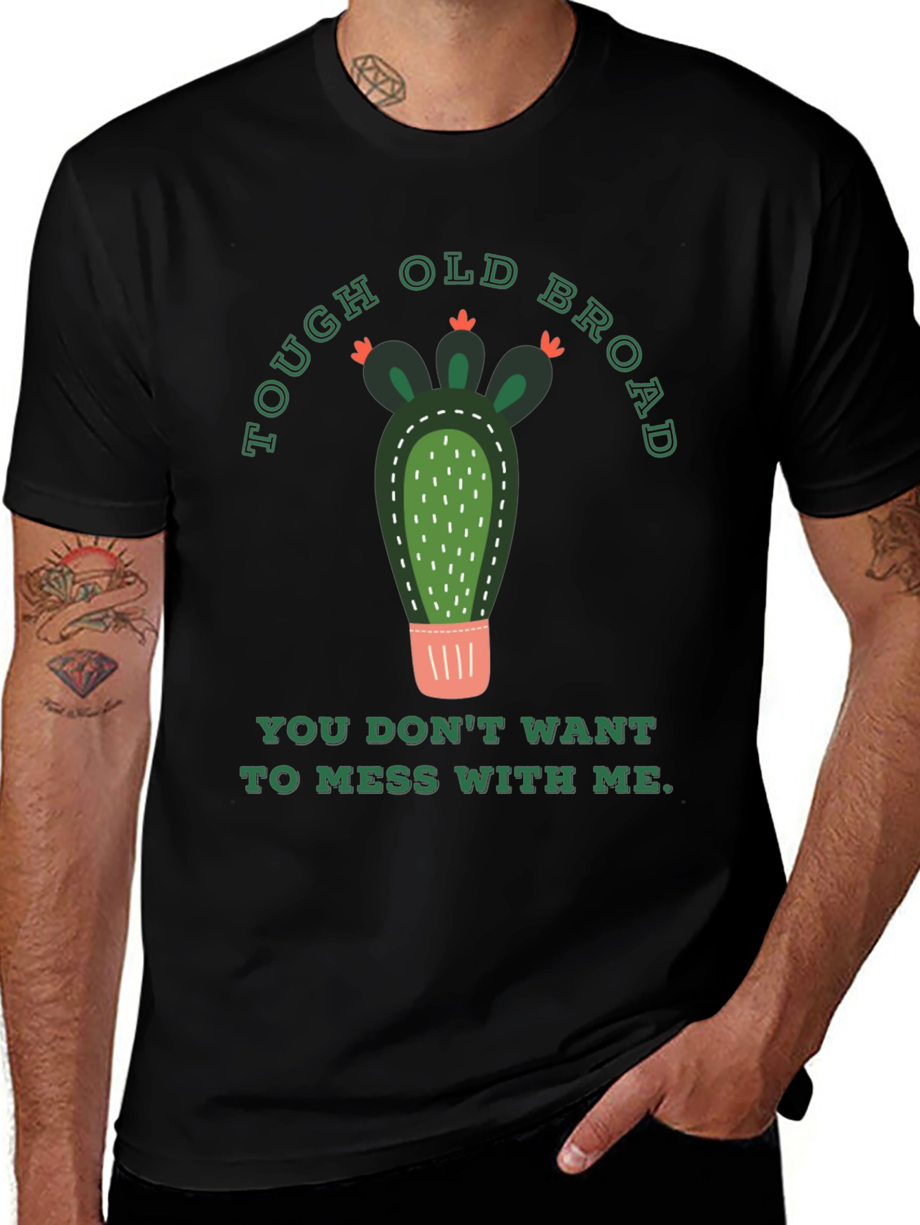 Variant 15 of Tough Old Broad Cactus Graphic T-Shirt