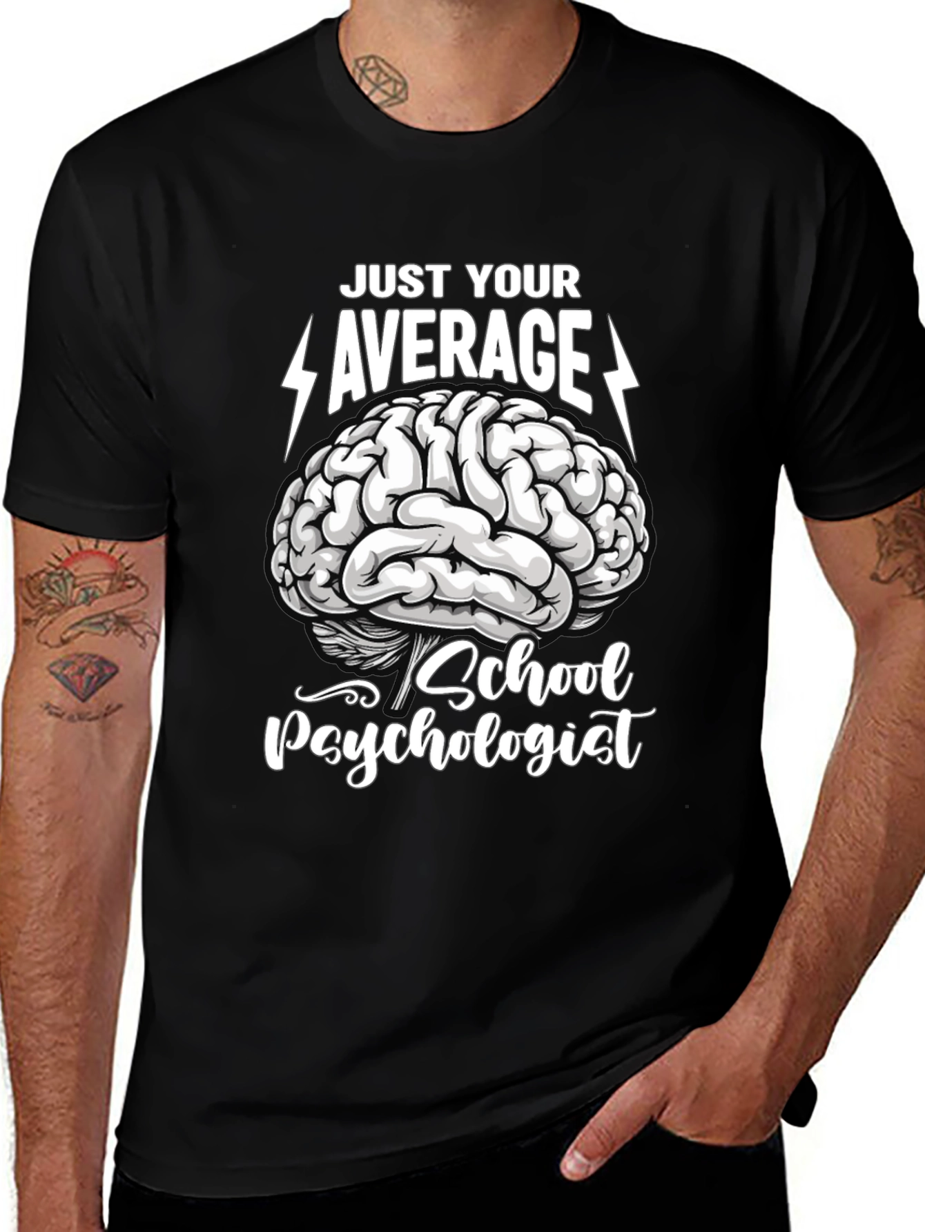 Variant 30 of Average School Psychologist Brain T-Shirt
