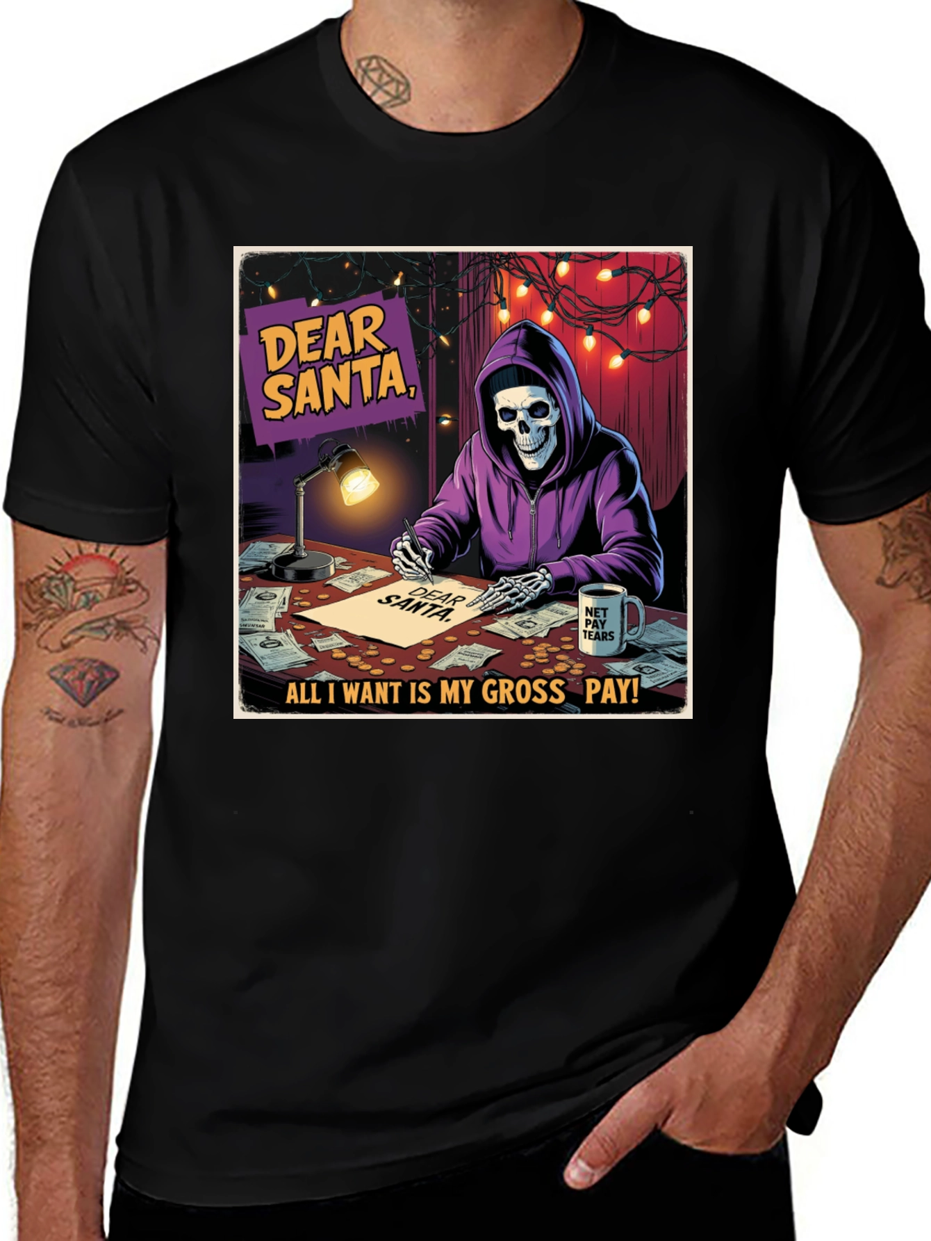 Variant 12 of Dear Santa Gross Pay T-Shirt