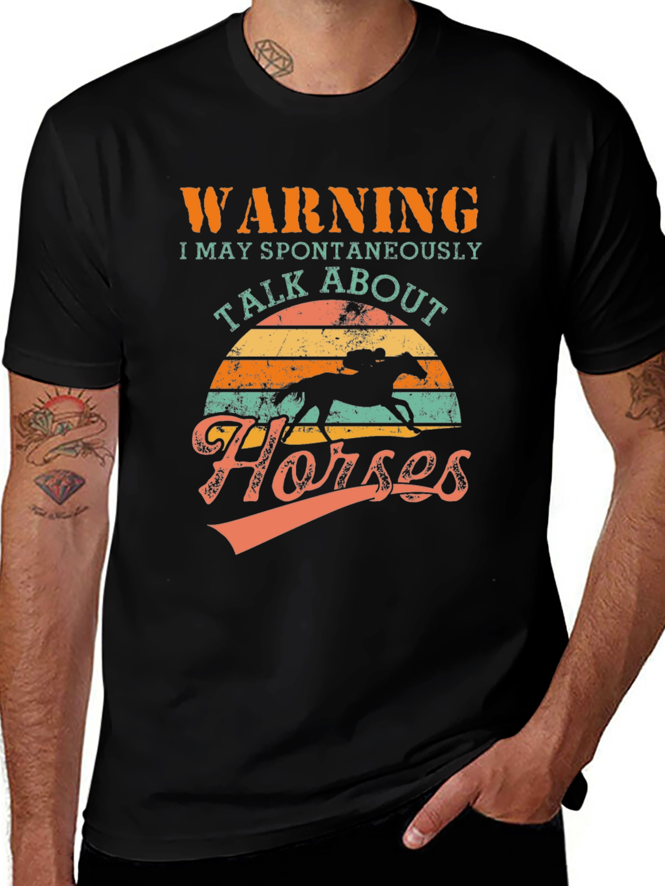 Variant 18 of Warning: Spontaneous Horses T-Shirt