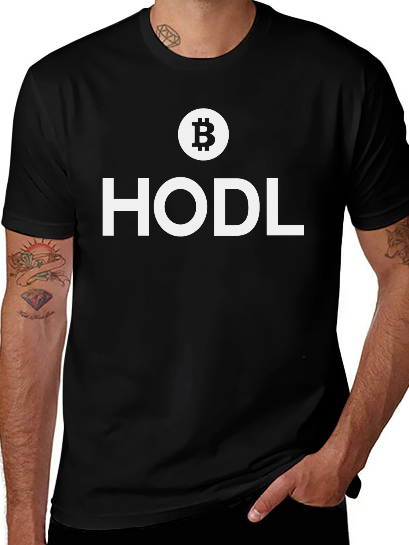 HODL Bitcoin Crypto Black T-Shirt