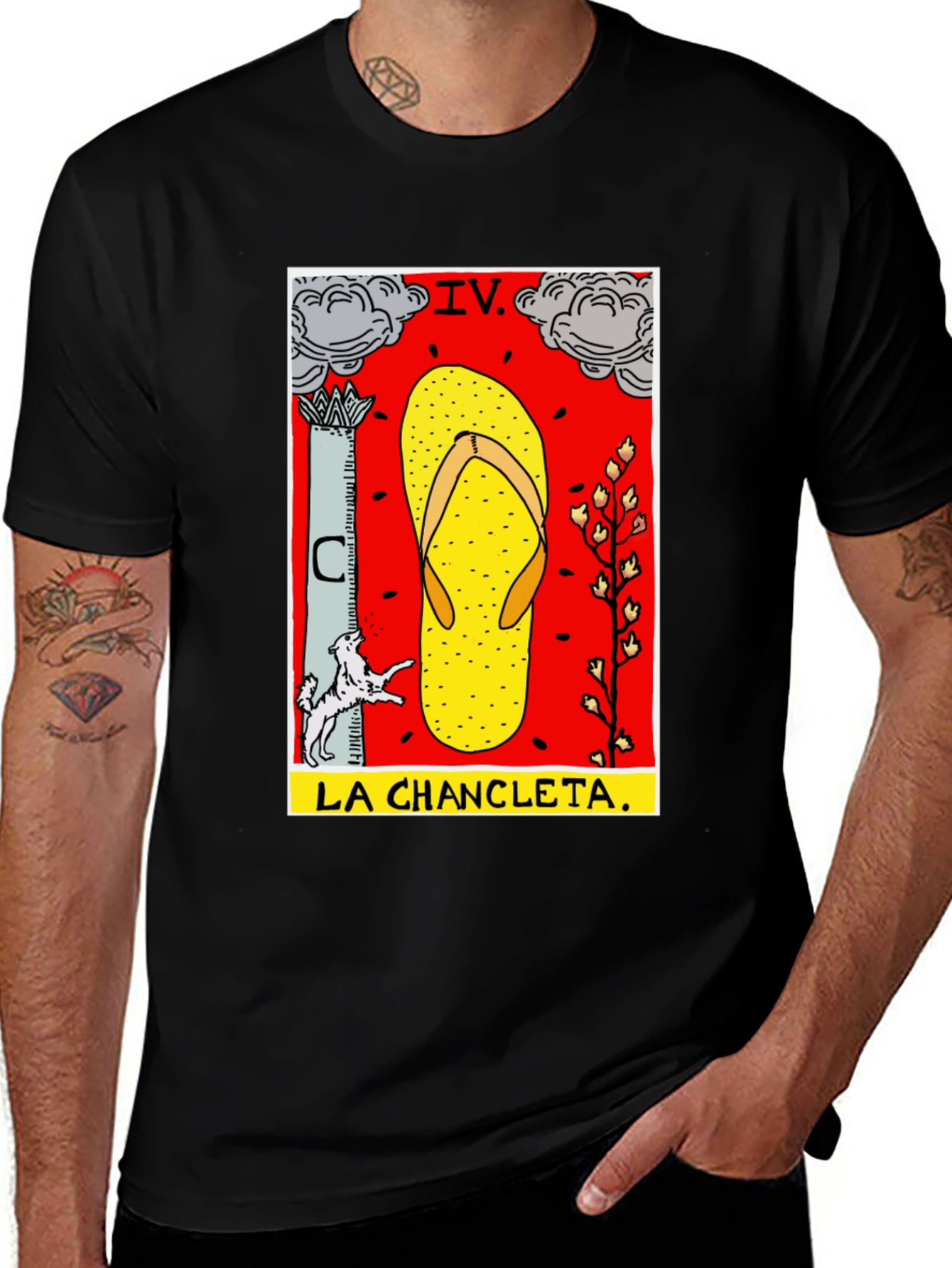 Black La Chanclata Graphic Tee main image