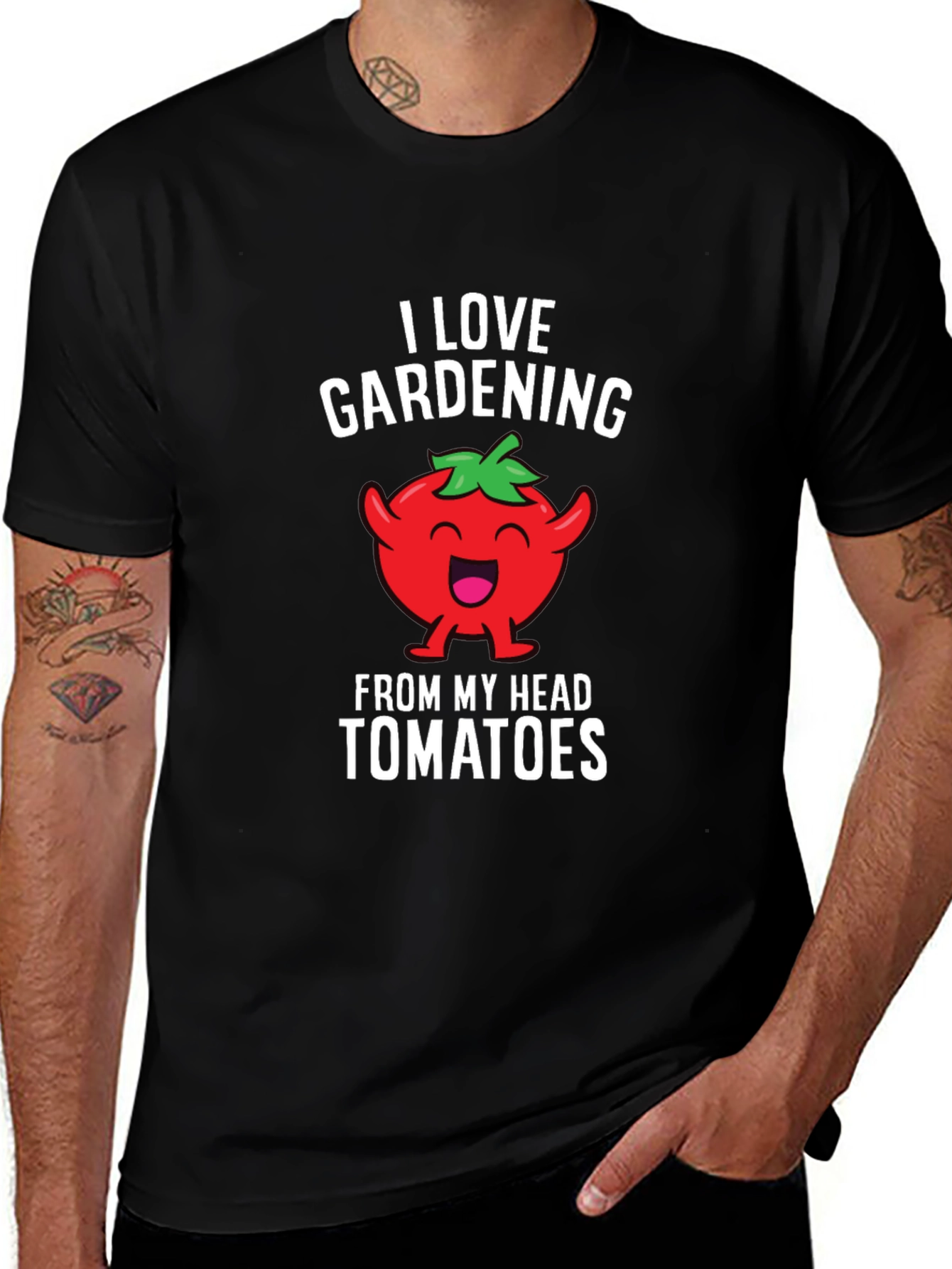 Variant 5 of Gardening Tomato Head Graphic T-Shirt