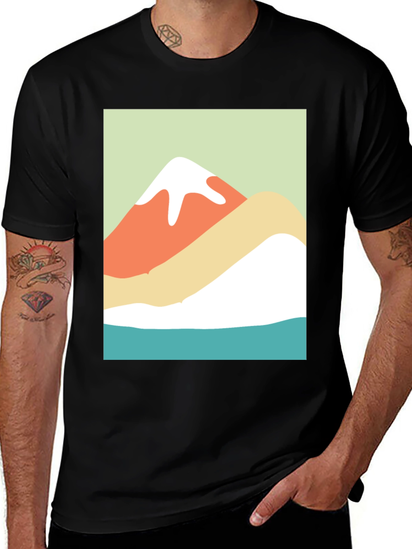 Mountain Graphic Tee - Retro Style