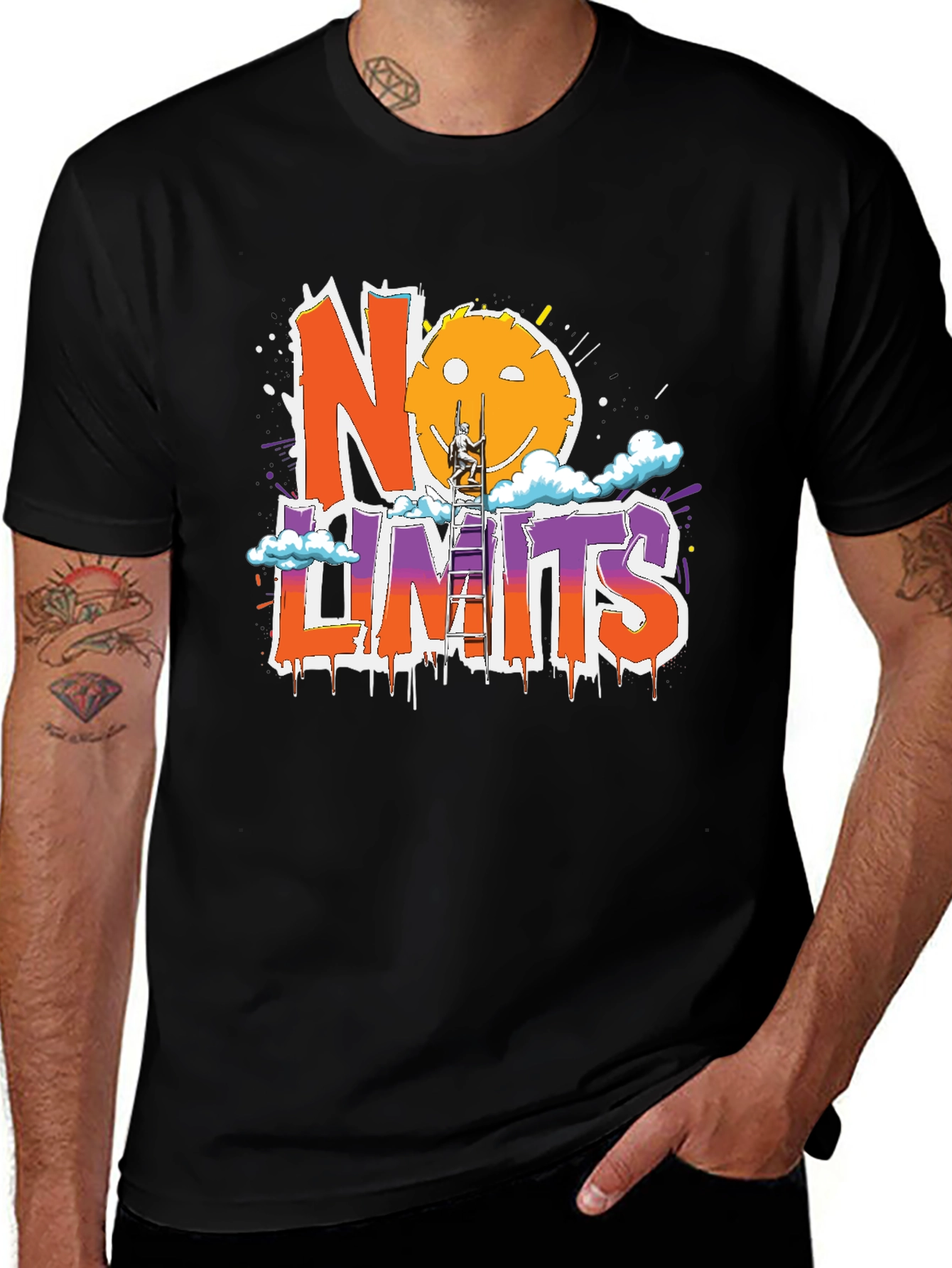 No Limits Graphic Print T-Shirt