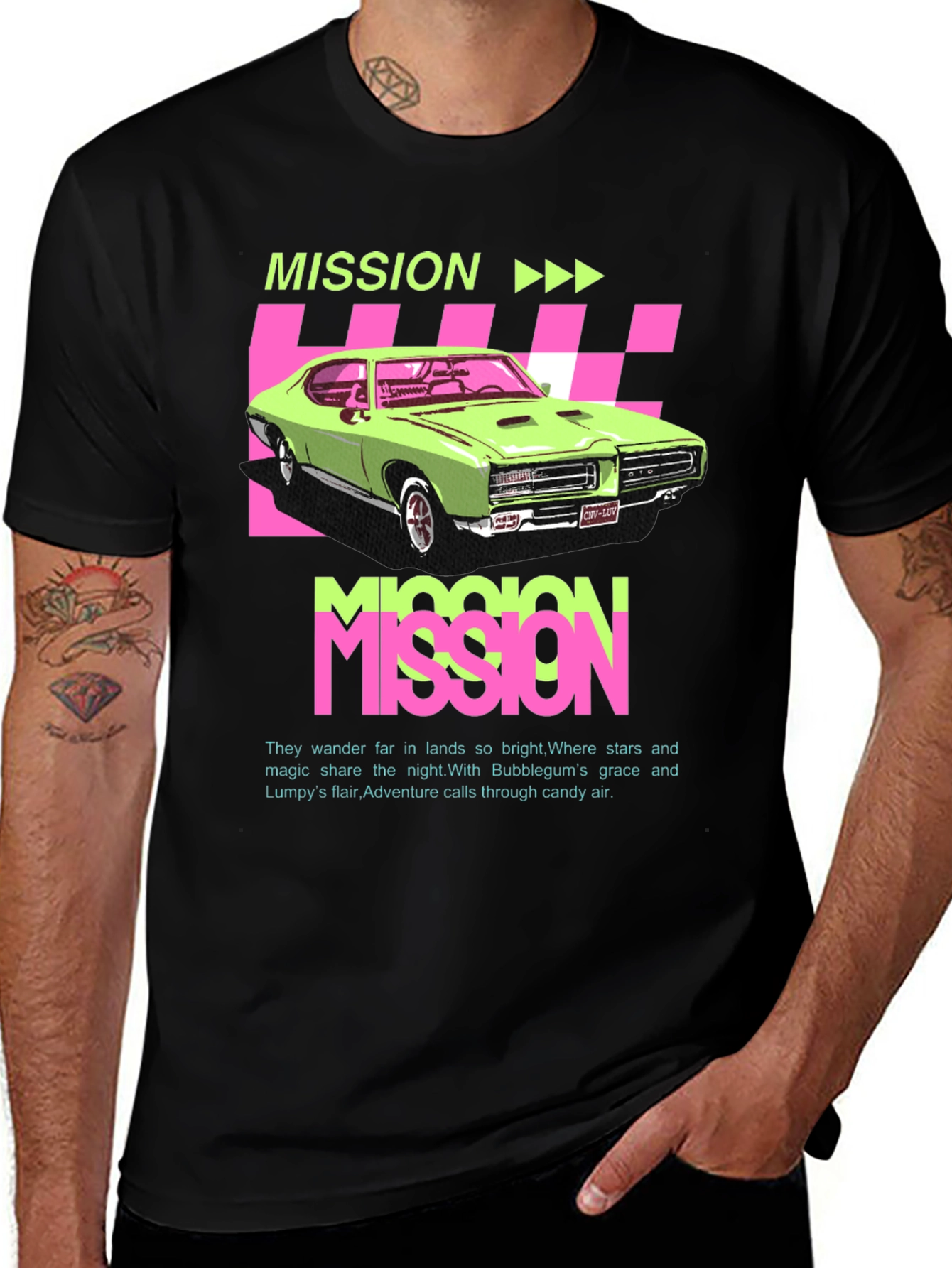 Variant 20 of Mission Car Graphic T-Shirt