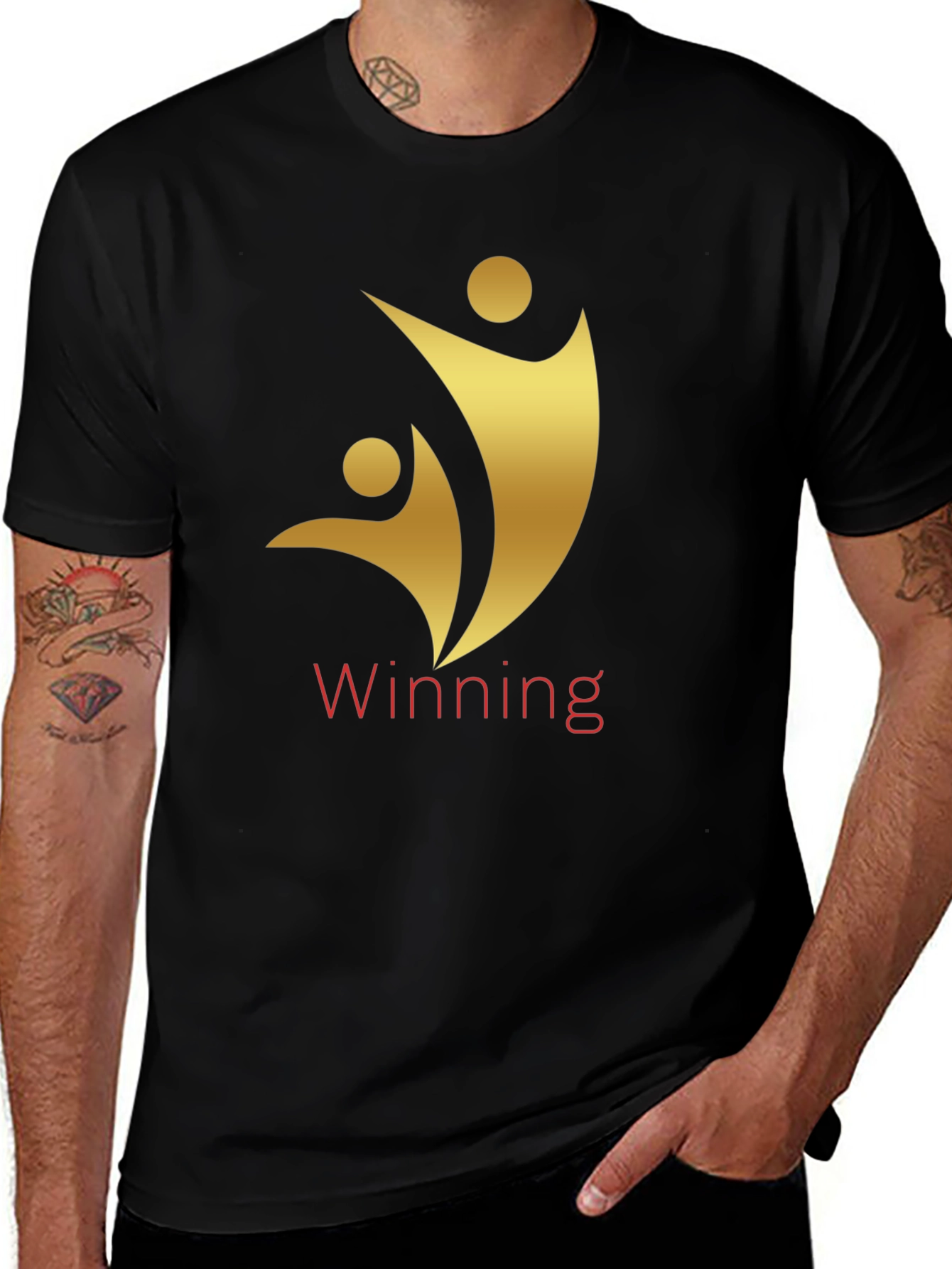 Variant 9 of Winning Graphic Tee - Gold on Black