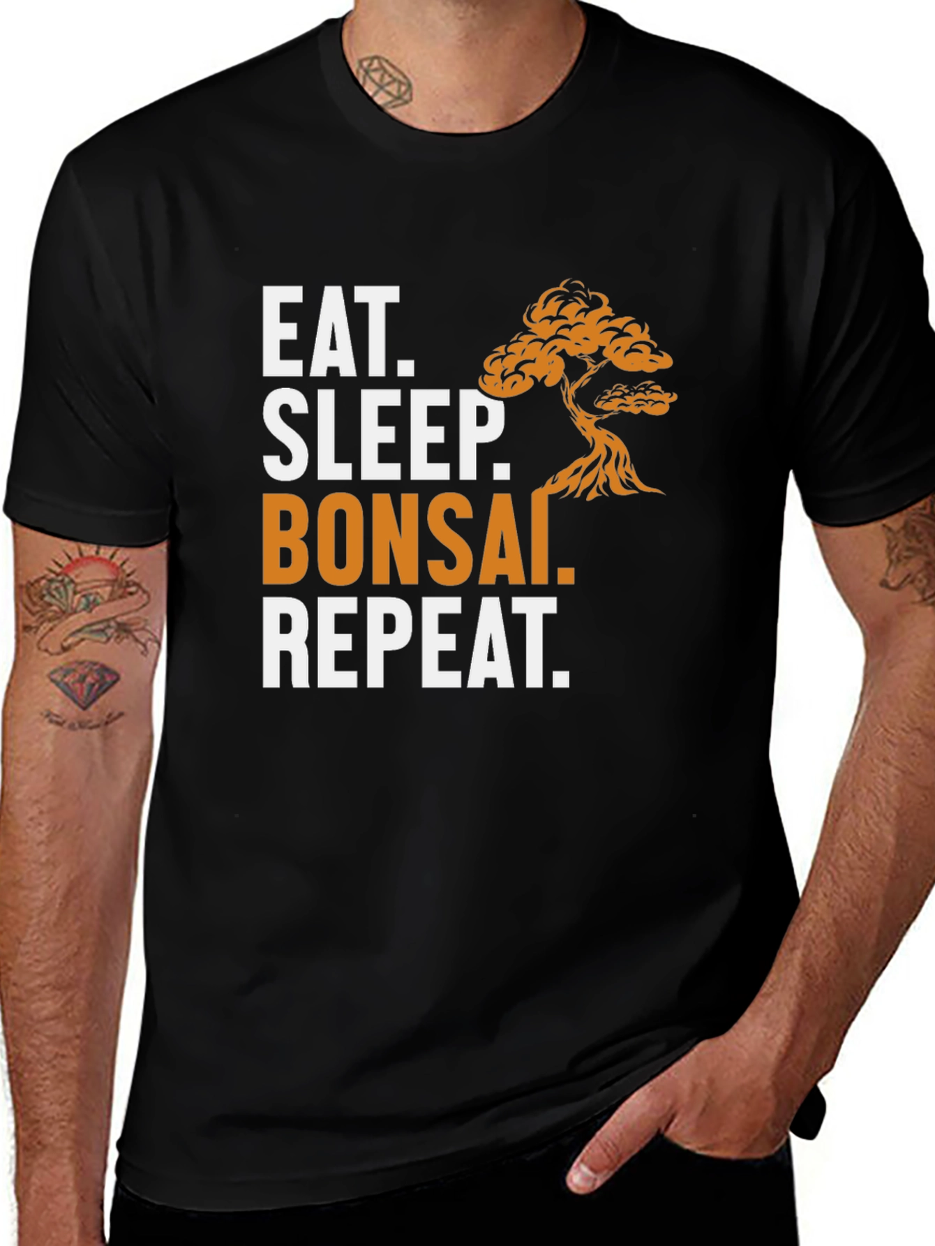Variant 23 of Eat Sleep Bonsai Repeat T-Shirt