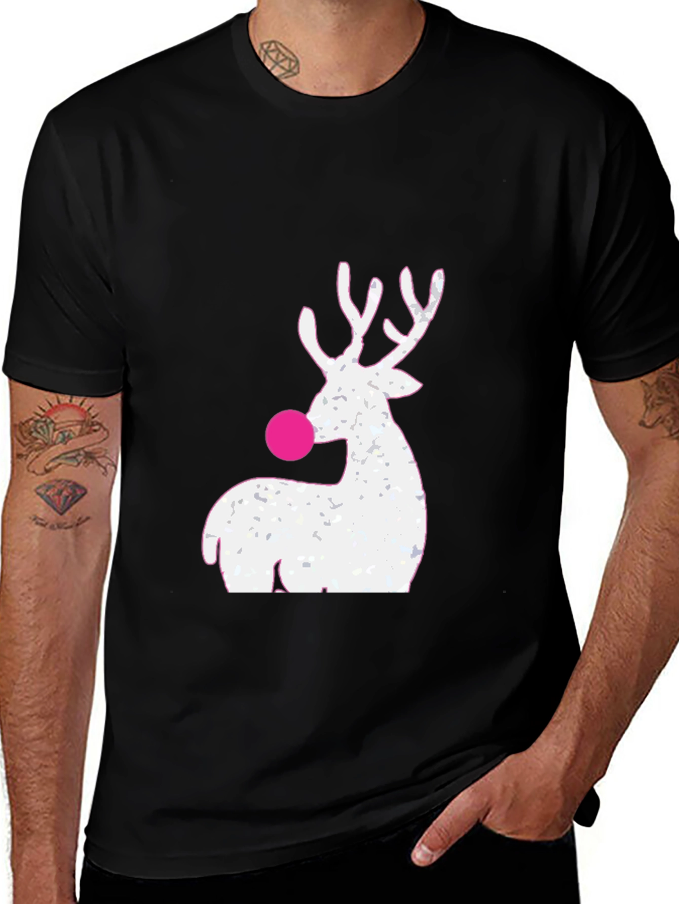 Variant 10 of Reindeer Rudolph Tee - Holiday Festive Shirt