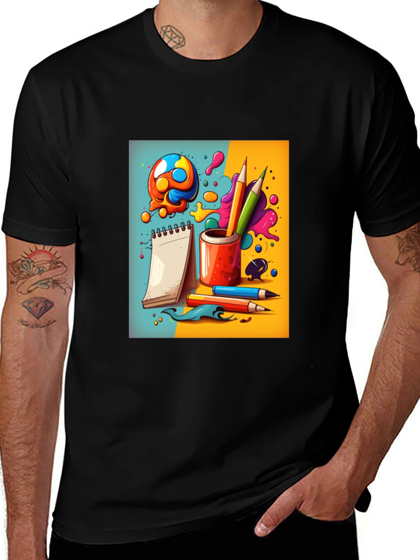 Variant 6 of Creative Doodles Graphic T-Shirt - Artist's Dream