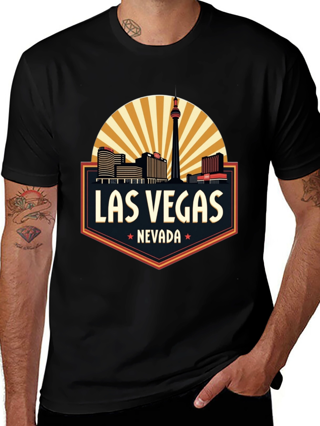 Las Vegas Nevada T-Shirt - City Skyline Souvenir Tee