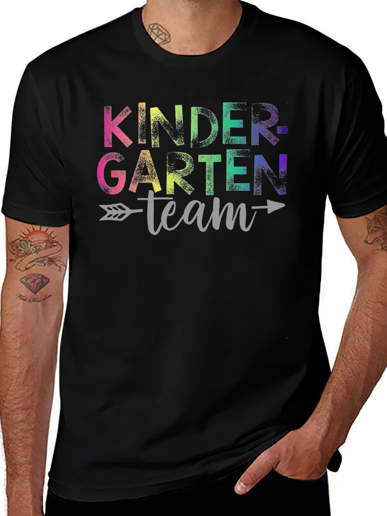 Variant 18 of Kindergarten Team Rainbow Graphic T-Shirt
