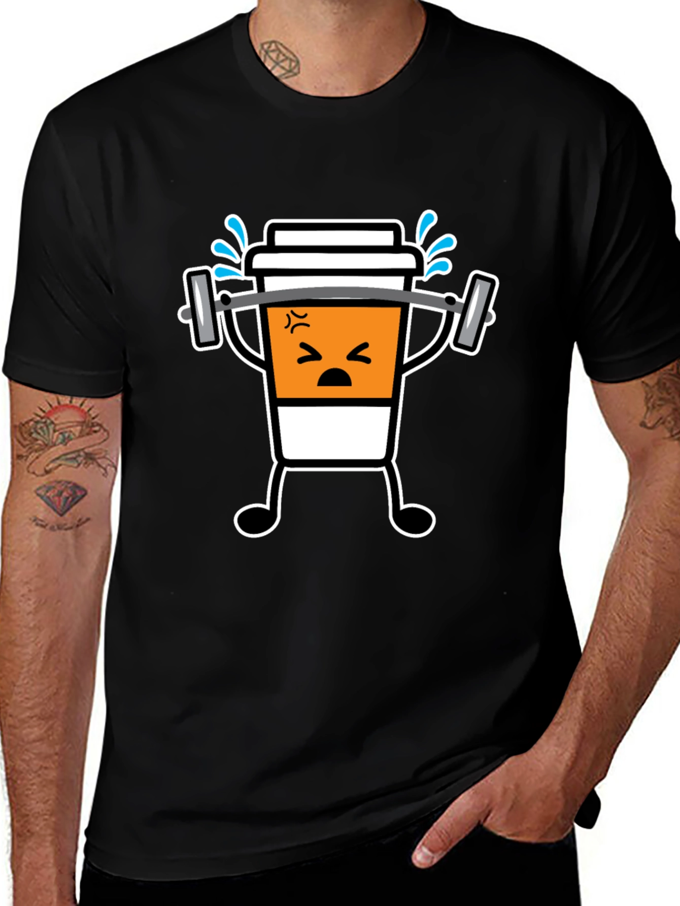 Variant 3 of Funny Workout Coffee Graphic T-Shirt