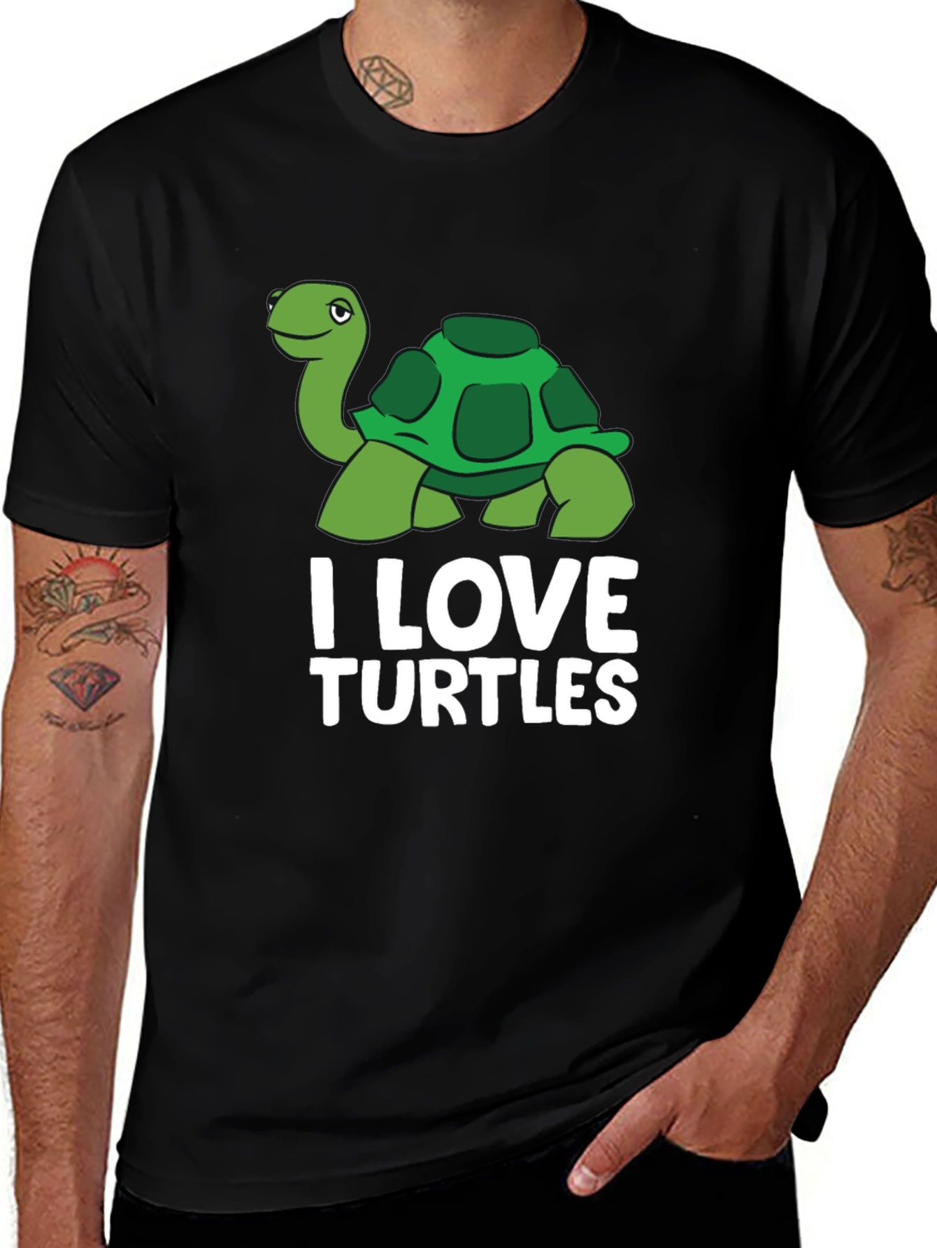 Variant 8 of I Love Turtles Graphic T-Shirt
