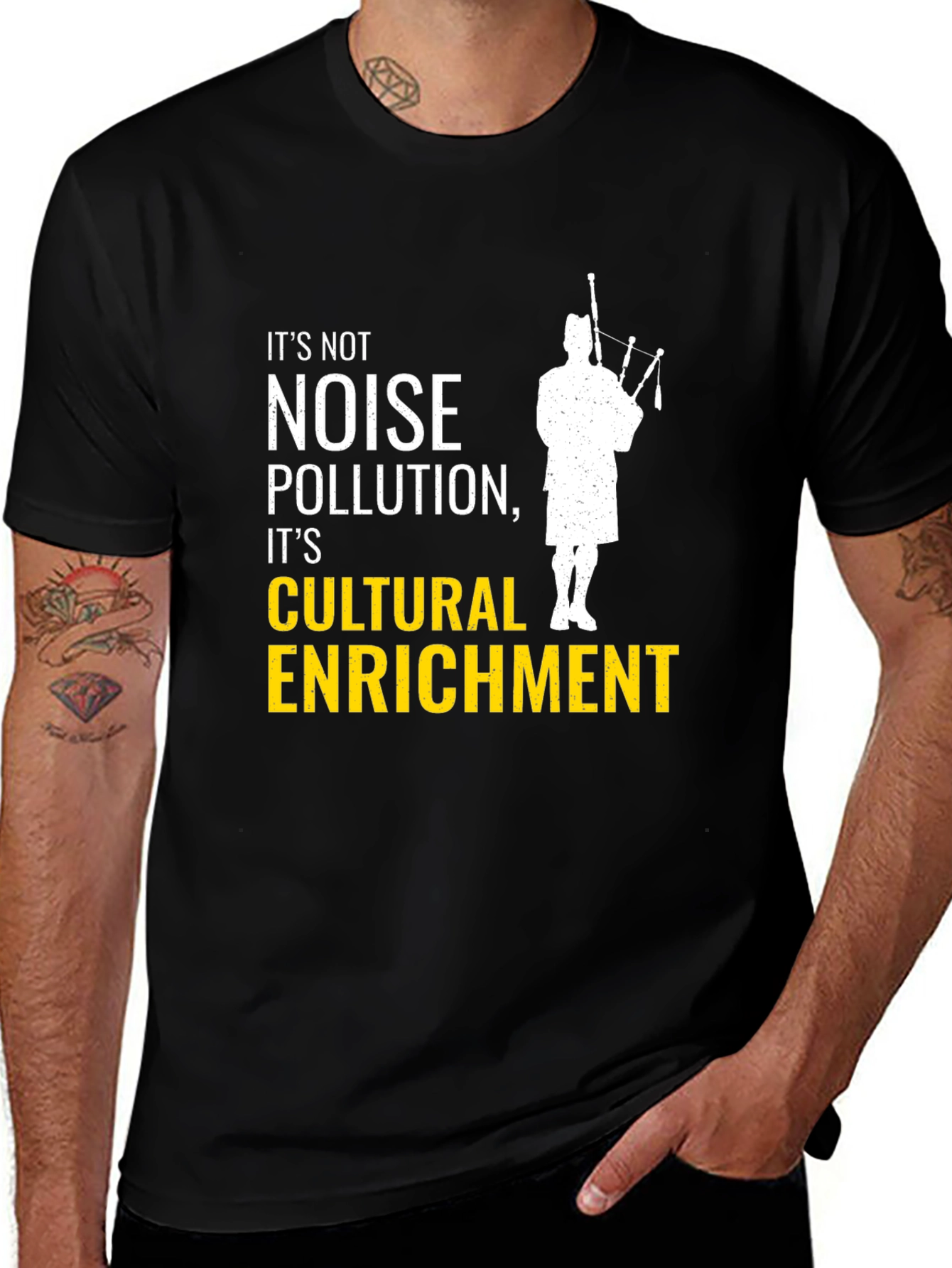 Variant 19 of Cultural Enrichment T-Shirt - Bagpipe Humor