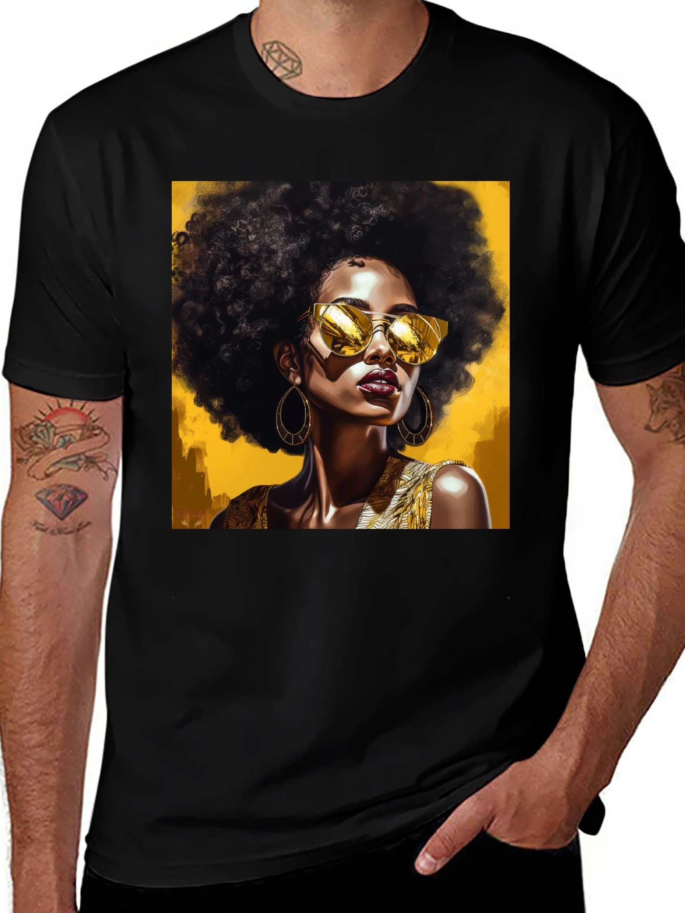 Variant 16 of Retro Afro Art Graphic T-Shirt