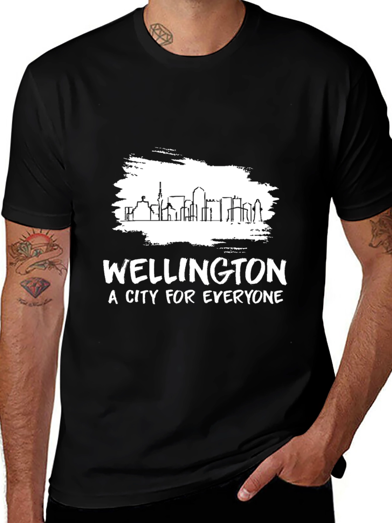 Variant 7 of Wellington Cityscape Black T-Shirt
