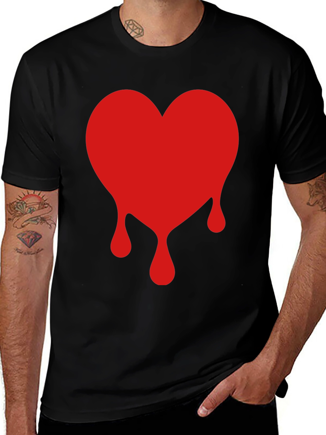 Variant 30 of Bleeding Heart Tee - Graphic Print T-Shirt
