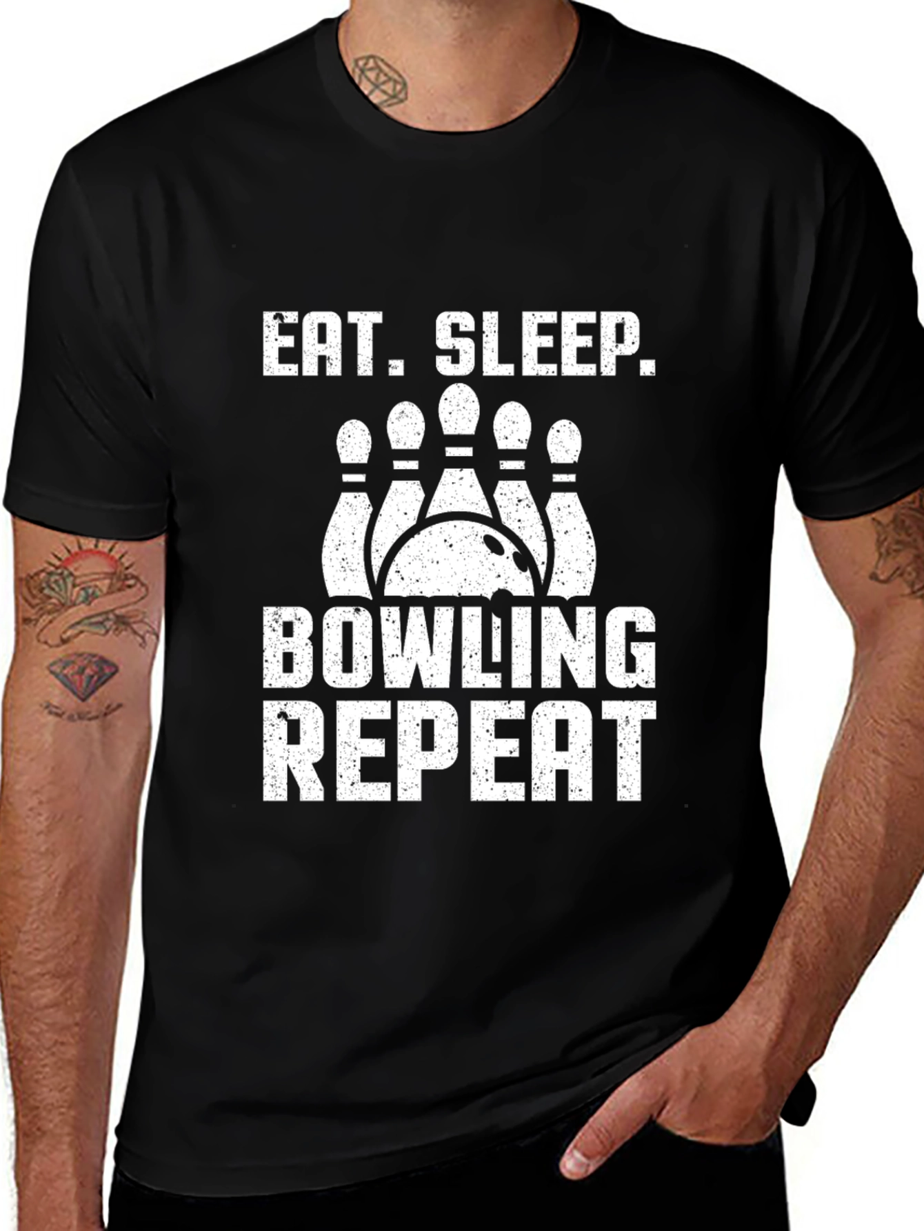 Variant 7 of Eat Sleep Bowling Repeat T-Shirt