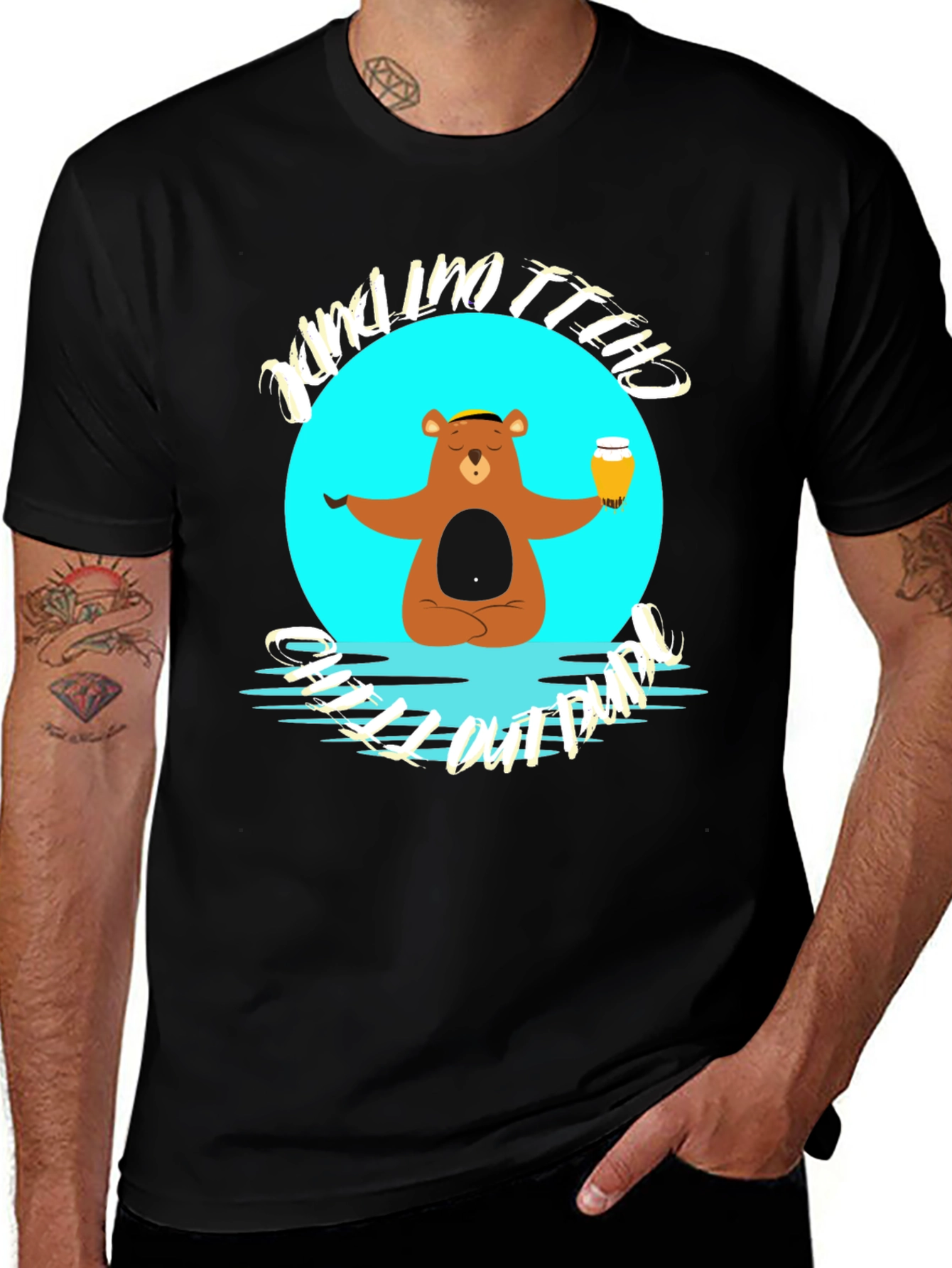 Variant 27 of Chill Out Bear Graphic Tee