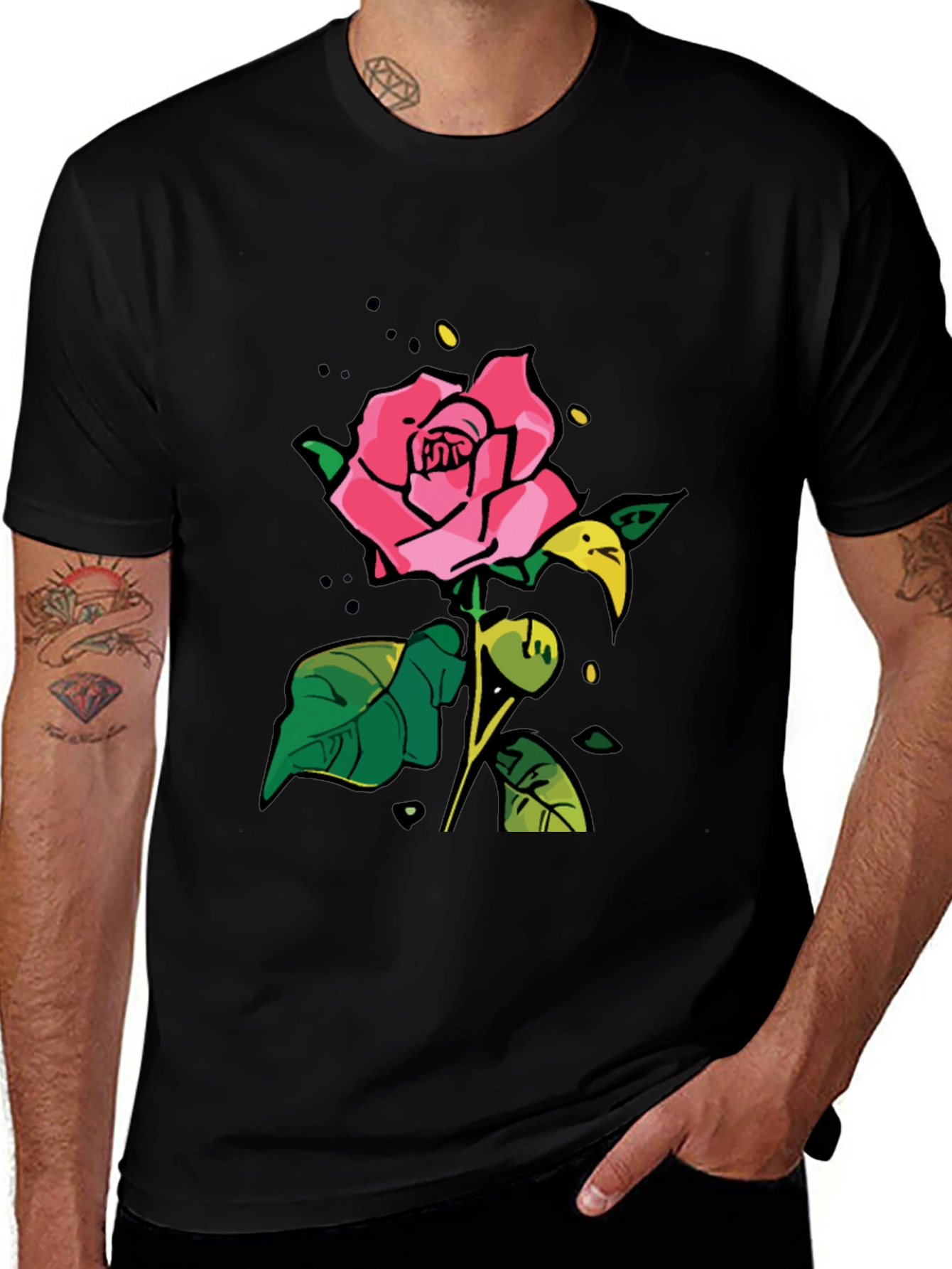Variant 23 of Black Rose Graphic T-Shirt