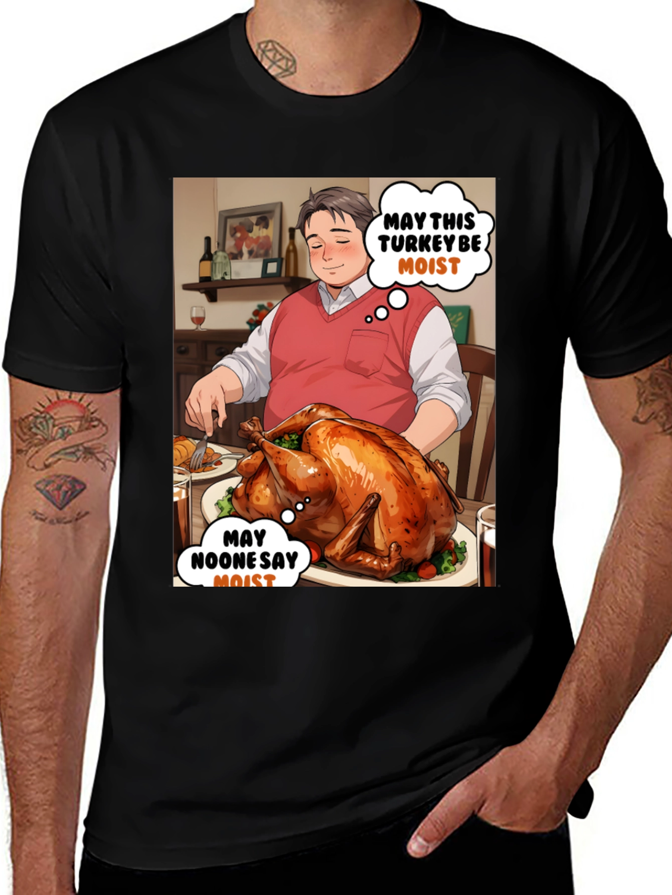 Funny Thanksgiving T-Shirt - Moist Turkey Design